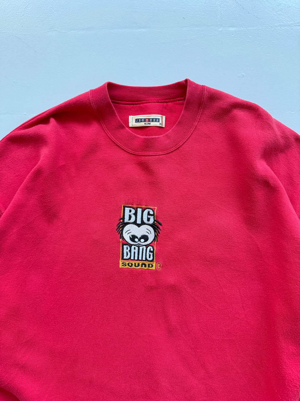 Red Big Bang 90's Vintage Rave Graphic Sweatshirt Jumper - XL