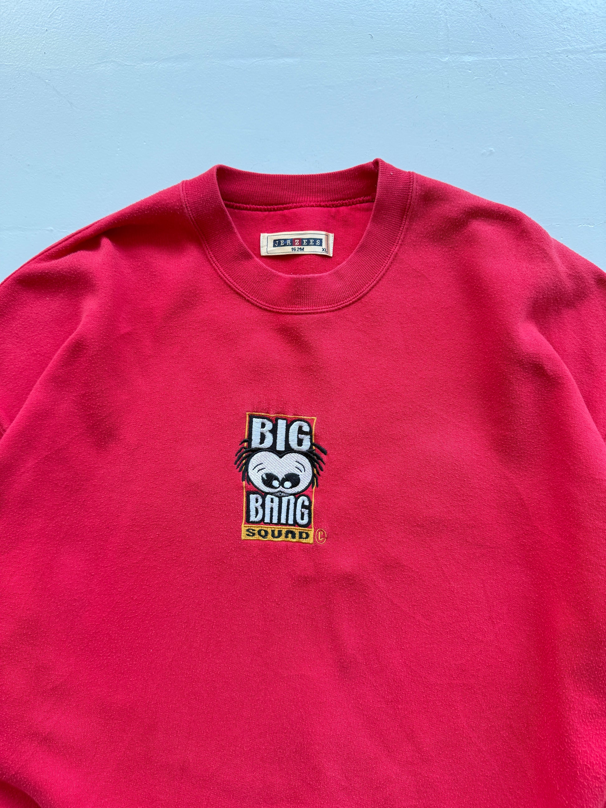 Red Big Bang 90's Vintage Rave Graphic Sweatshirt Jumper - XL