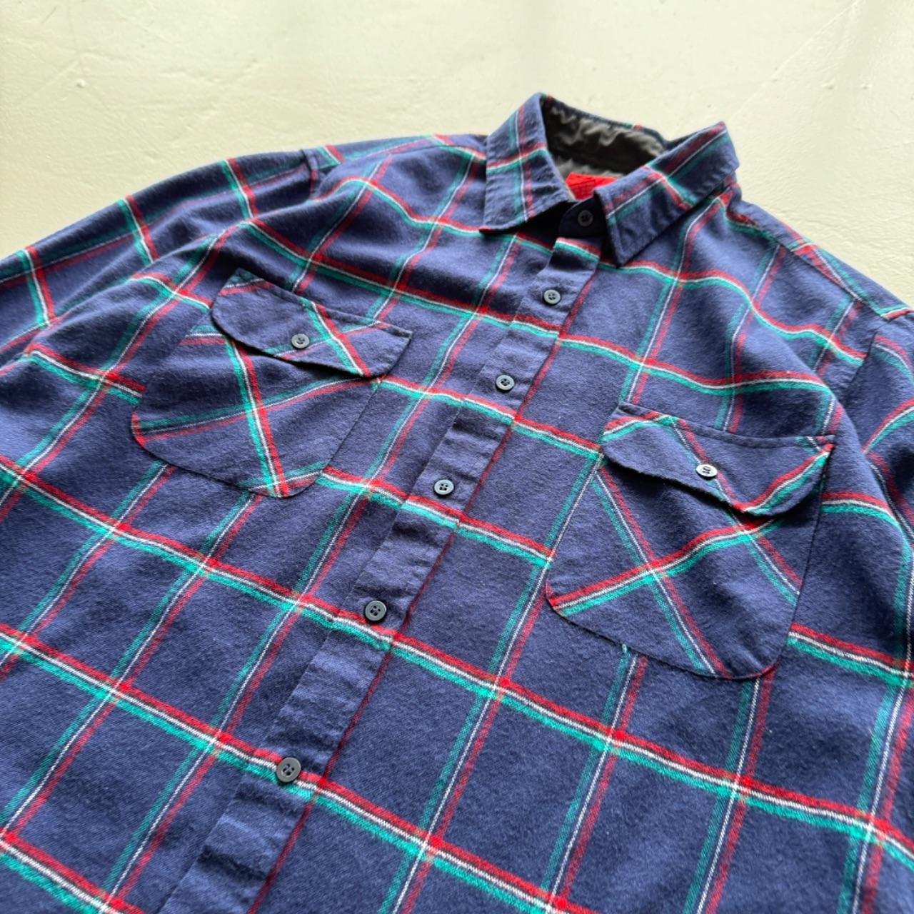 Blue Colman 90’s Vintage Flannel Long Sleeve Shirt - Large