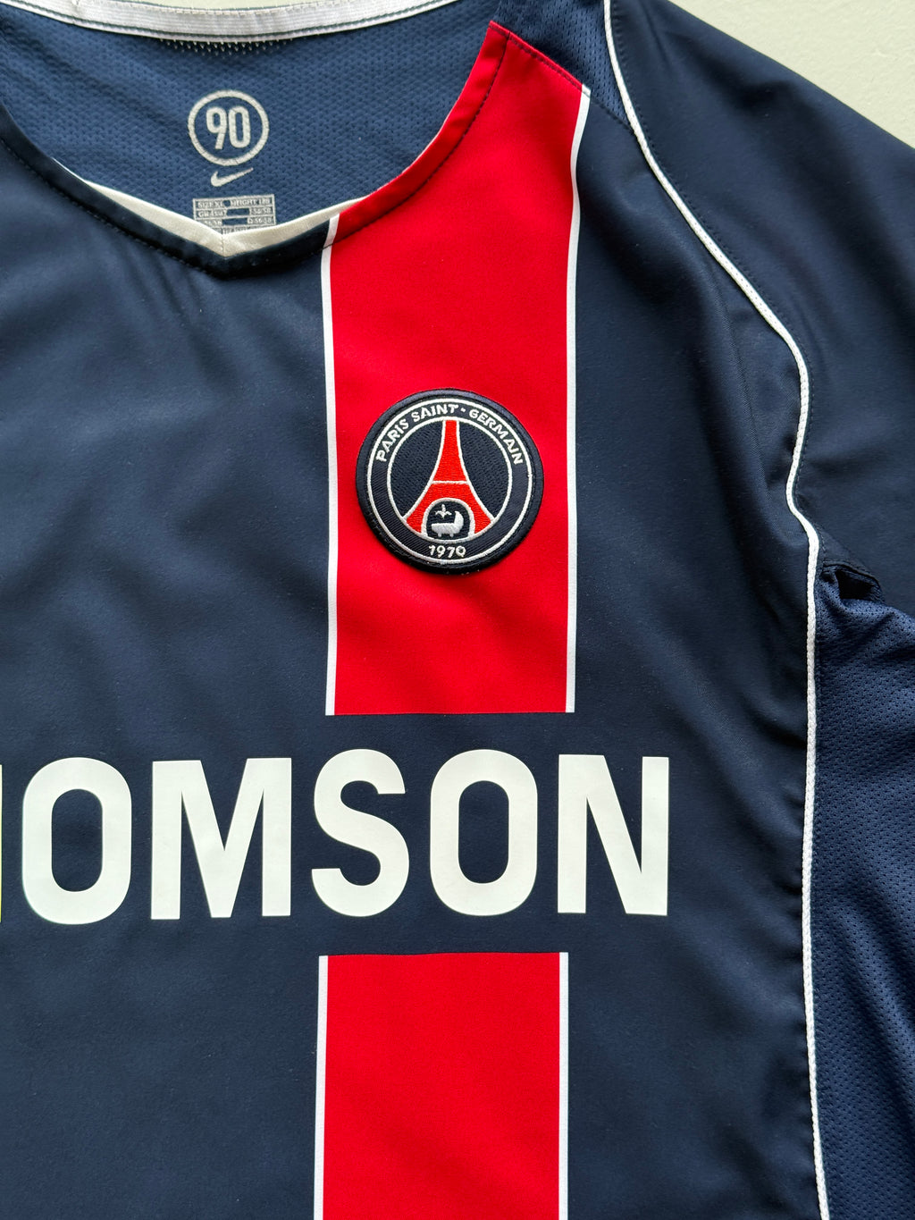 Nike PSG Paris Saint-Germain Thomson 00's Vintage Home Football Shirt - XL