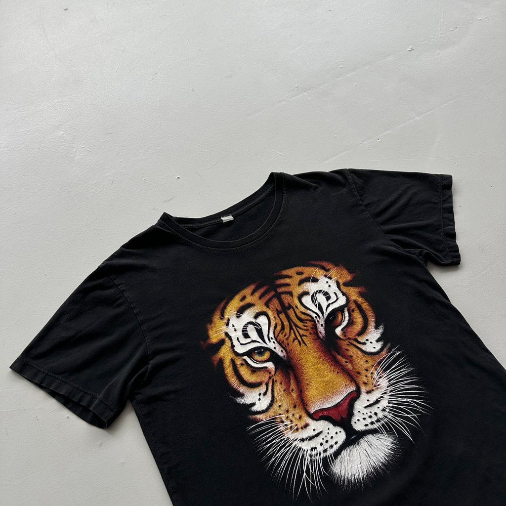 Black Tiger 90s Vintage T-shirt - Medium