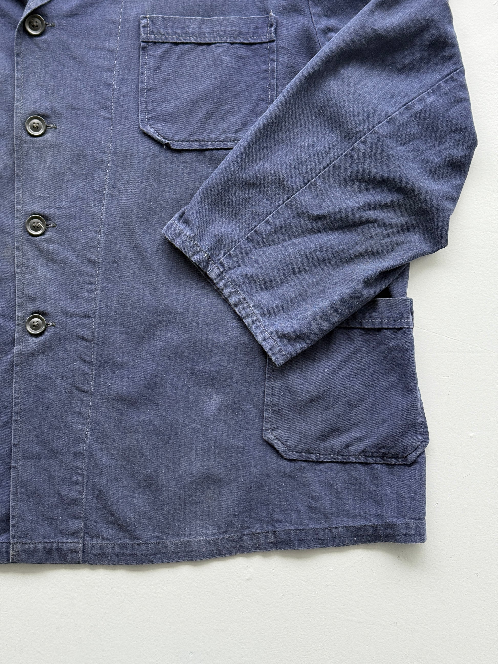 Navy Blue French Chore Jacket 80's Vintage Workwear CH166 - XXL