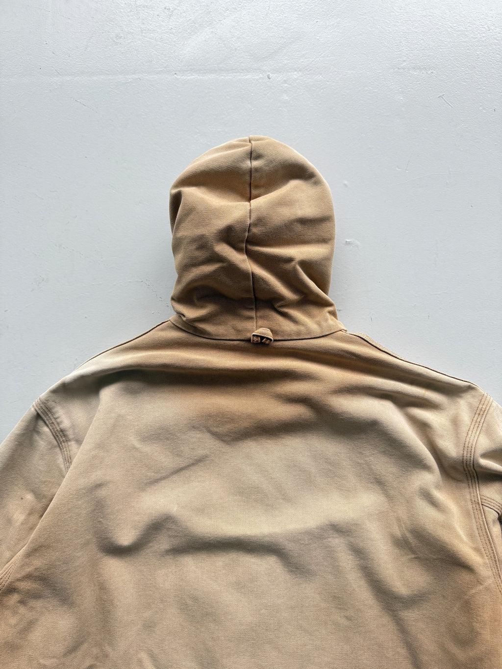 Cream Carhartt 90's Vintage Thrashed Workwear Active Jacket - Large