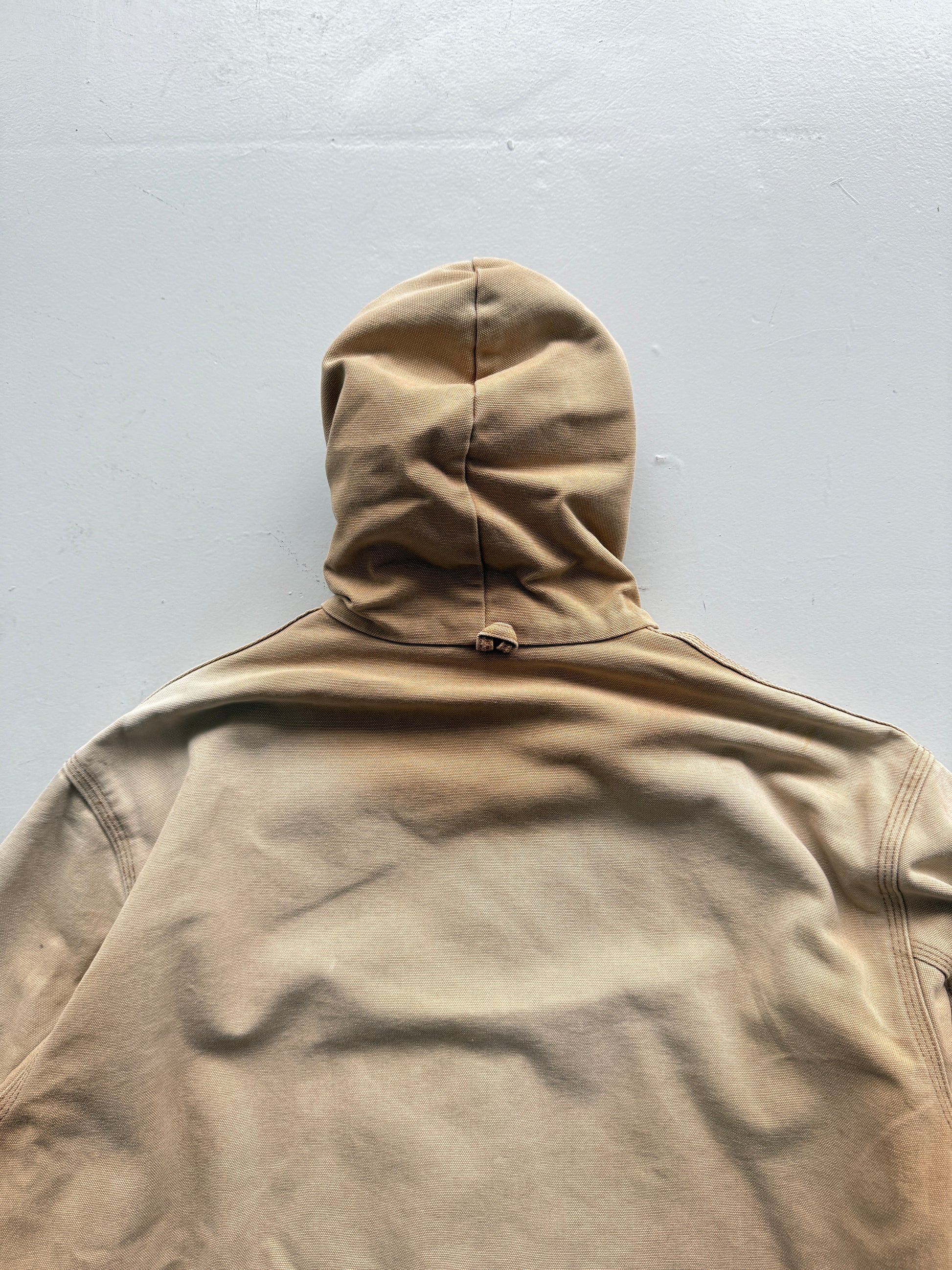 Cream Carhartt 90's Vintage Thrashed Workwear Active Jacket - Large