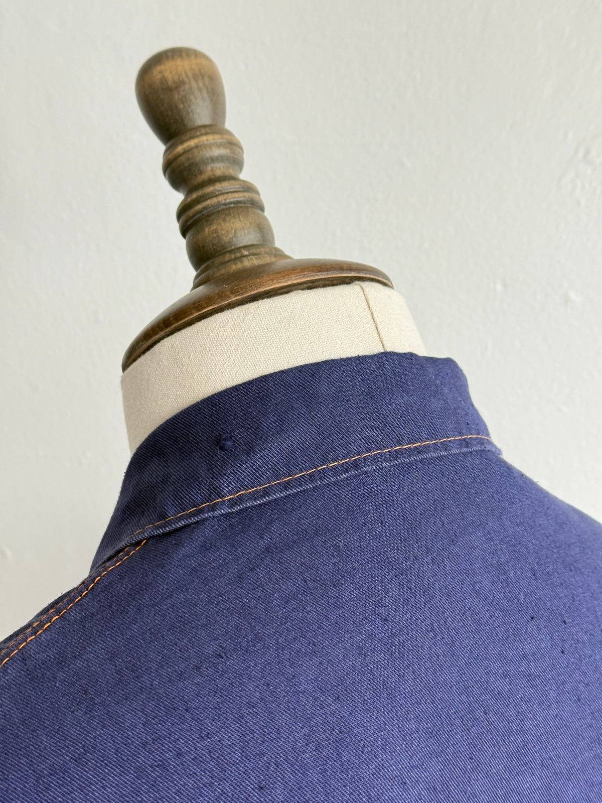 Blue French 1960s Vintage Workwear Chore Jacket CH551 - Small