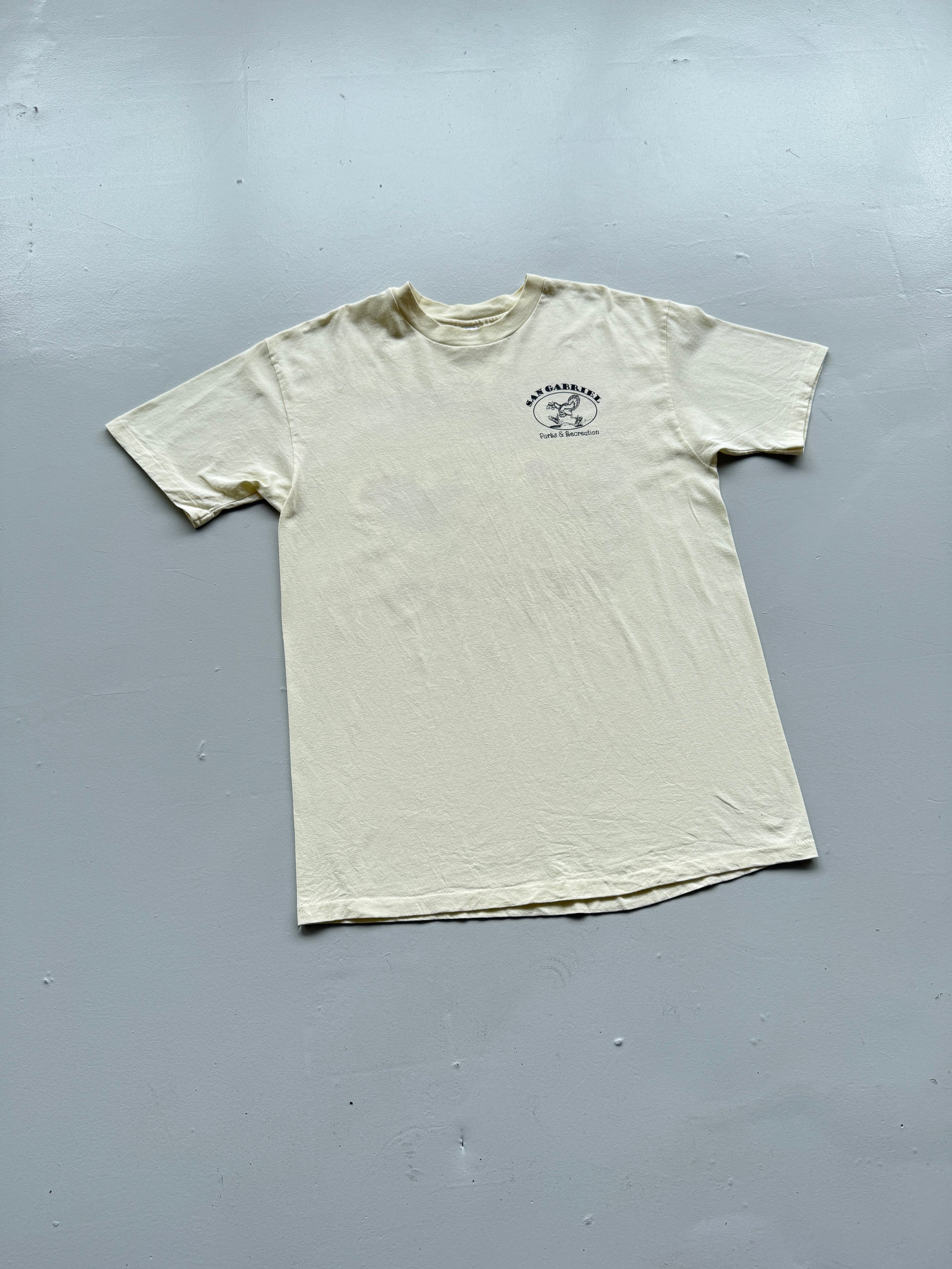 Yellow San Gabriel Fun Run 90's Vintage Single Stitch Graphic T-Shirt - XL