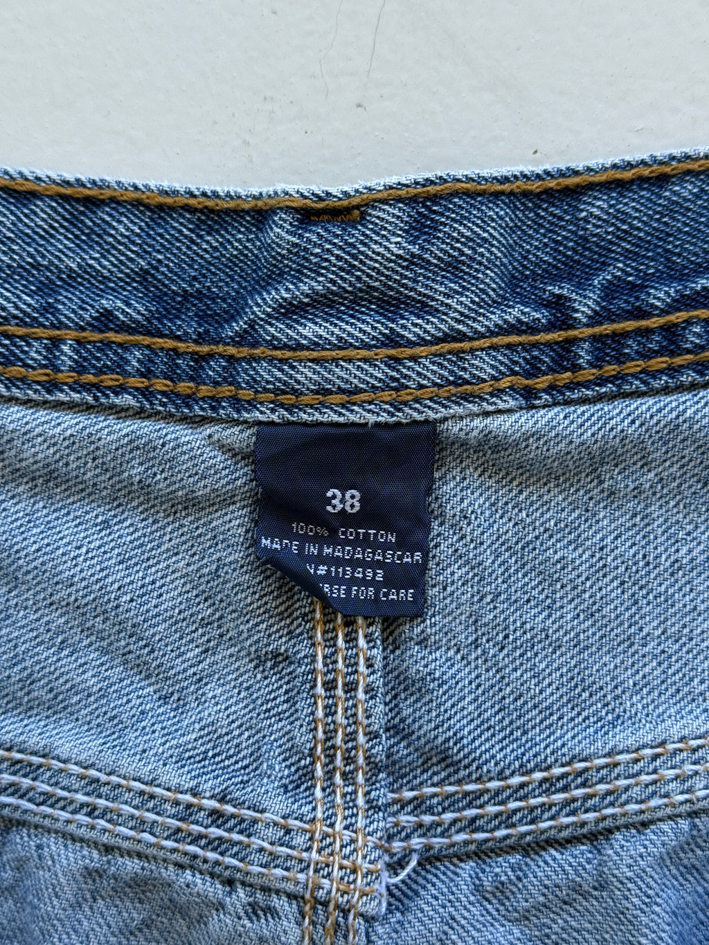 Blue 90's Vintage Baggy Carpenter Style Denim Shorts - W40 x L9