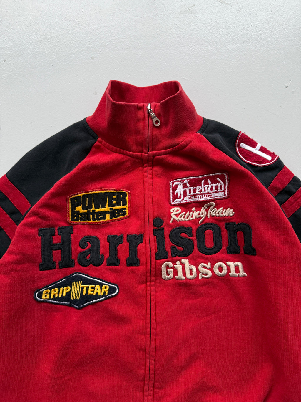 Red Harrison Dare Devil Vintage 90's Zip Up Sweatshirt - Medium