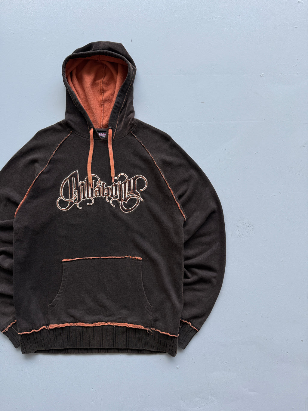 Brown Billabong 00's Vintage Y2K Surfer Graphic Hoodie - Medium