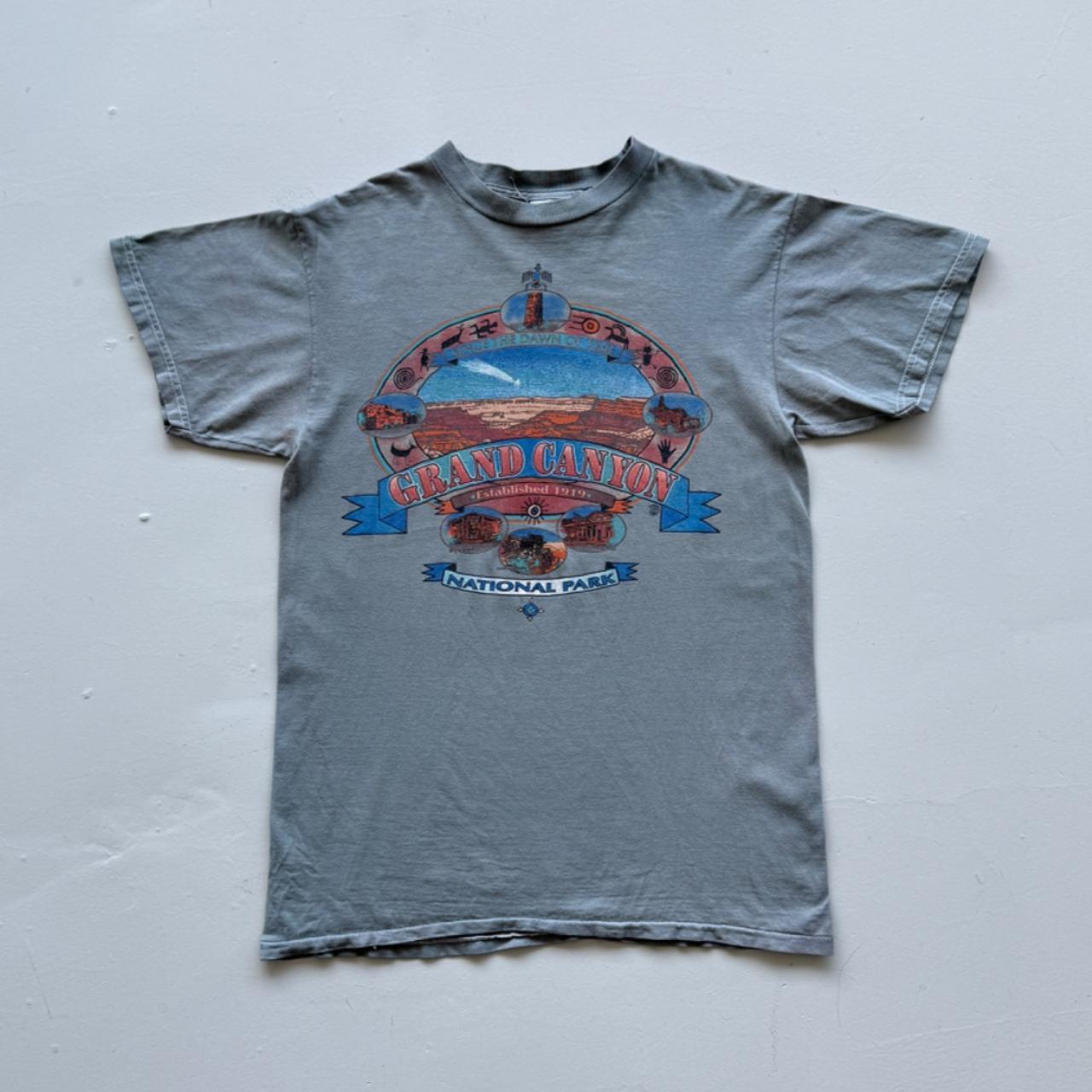 Blue Green Overdyed Grand Canyon 90's Tourist Vintage T-shirt - Medium