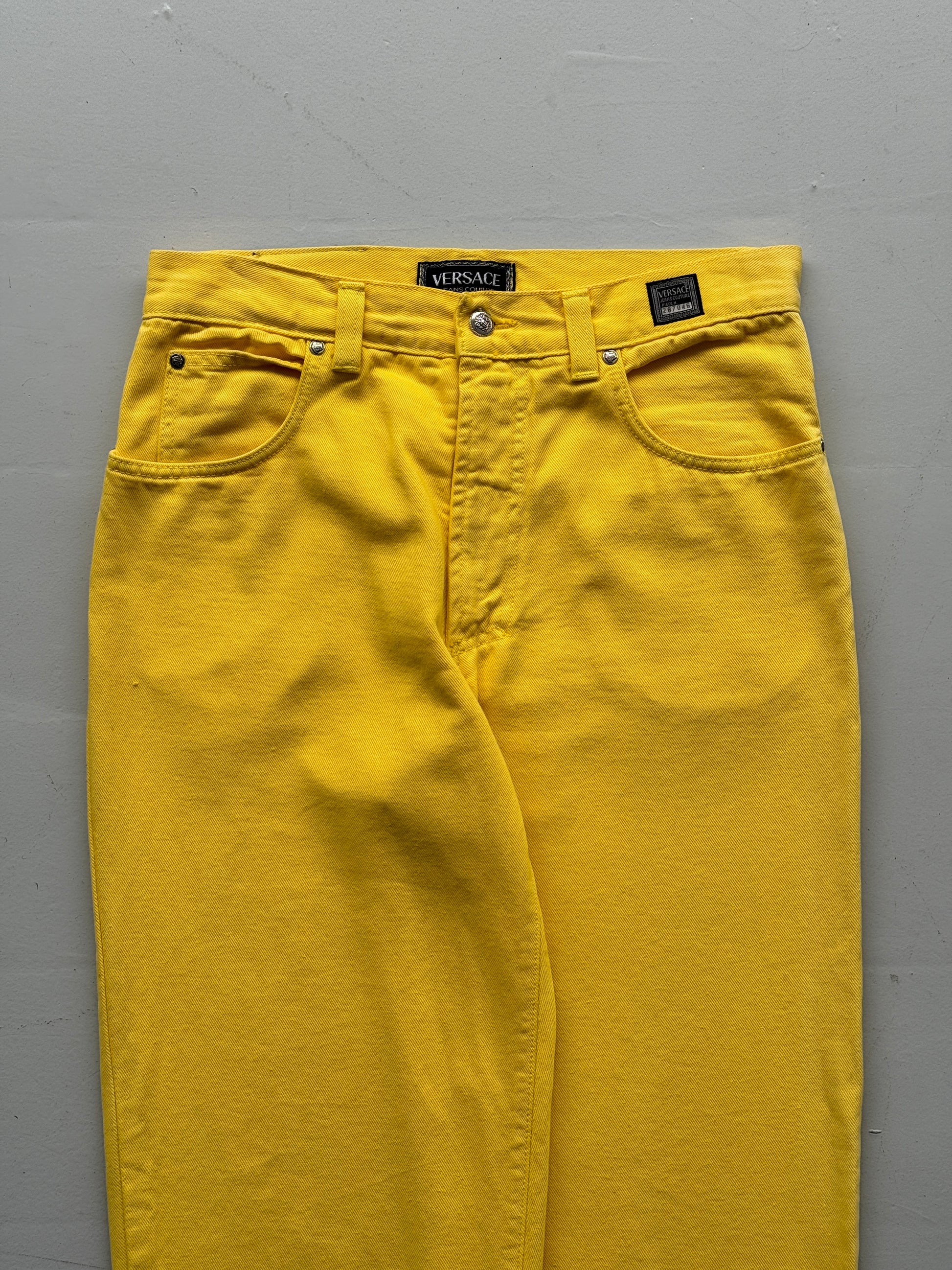 Yellow Versace 90's Vintage Jeans - W32 x L34