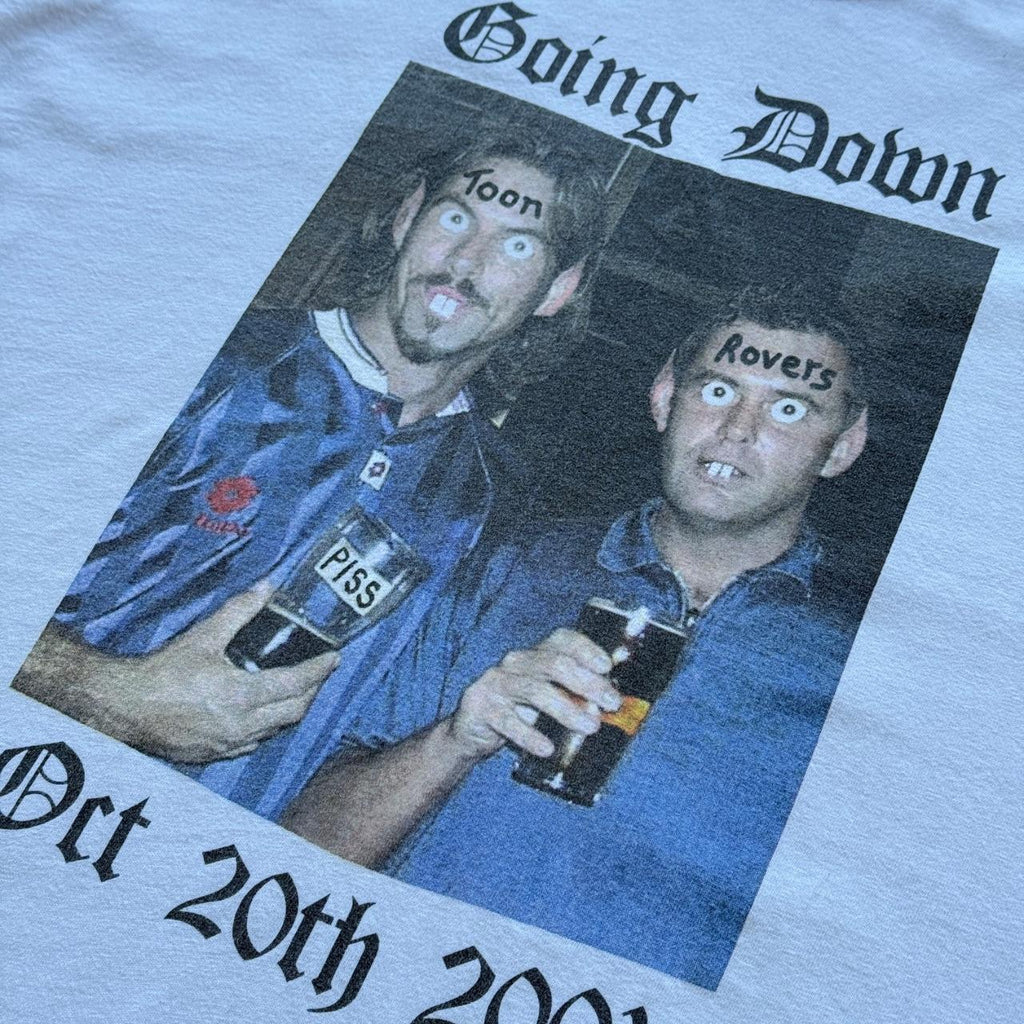 White Newcastle Stag 00s Vintage Graphic T-Shirt - Large