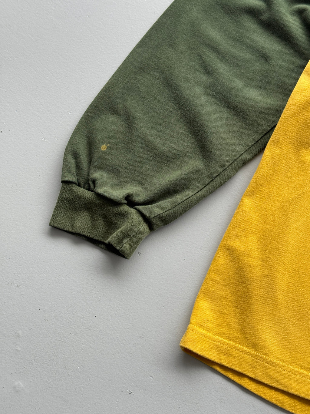 Yellow Australia Wallabies 90's Vintage Long Sleeve Rugby Polo Jersey - Large