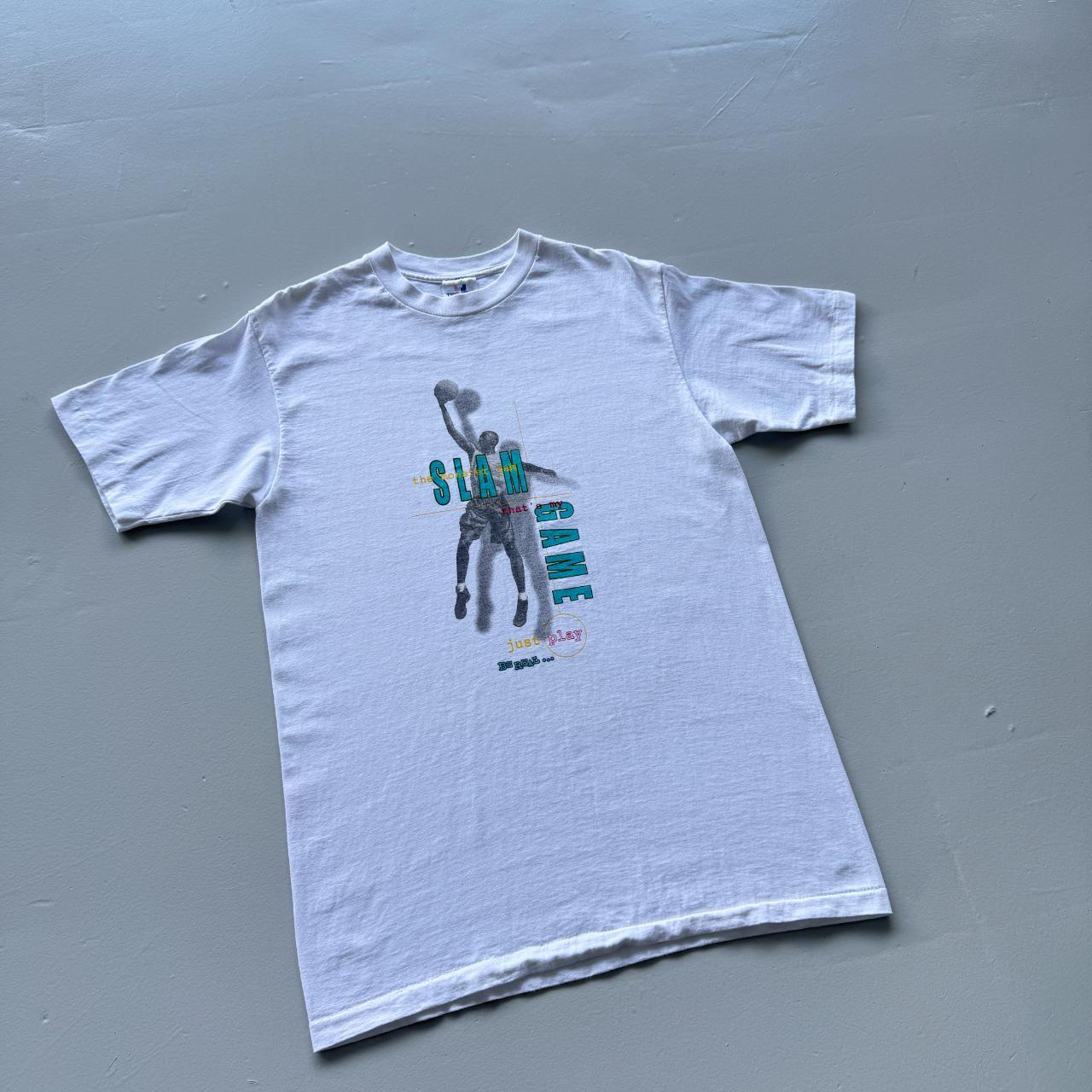 White Slam Michael Jordan Basketball Vintage 90’s T-shirt - Medium