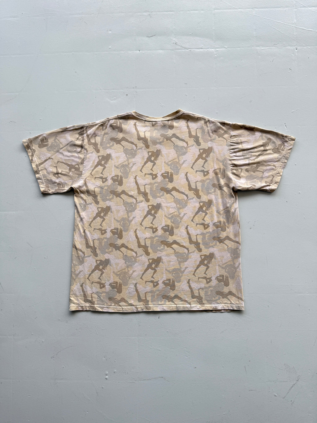 Camo Novelty Nude Silhouette 00's Camouflage T-Shirt - XL