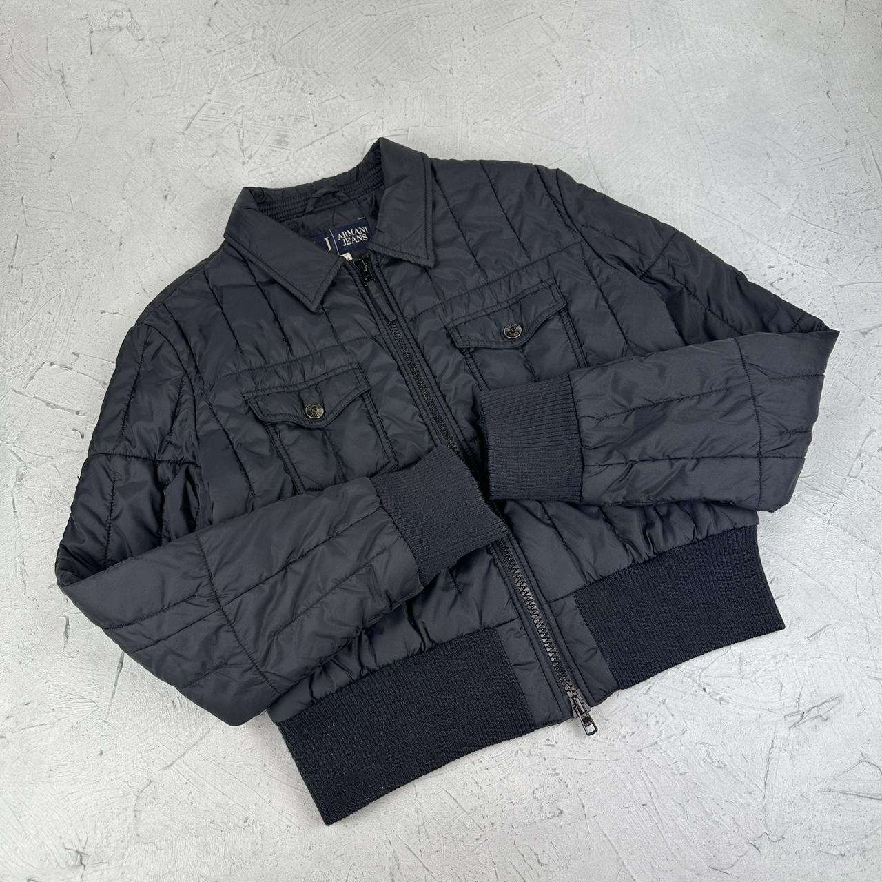 Armani Black Y2K Puffer Jacket - Medium