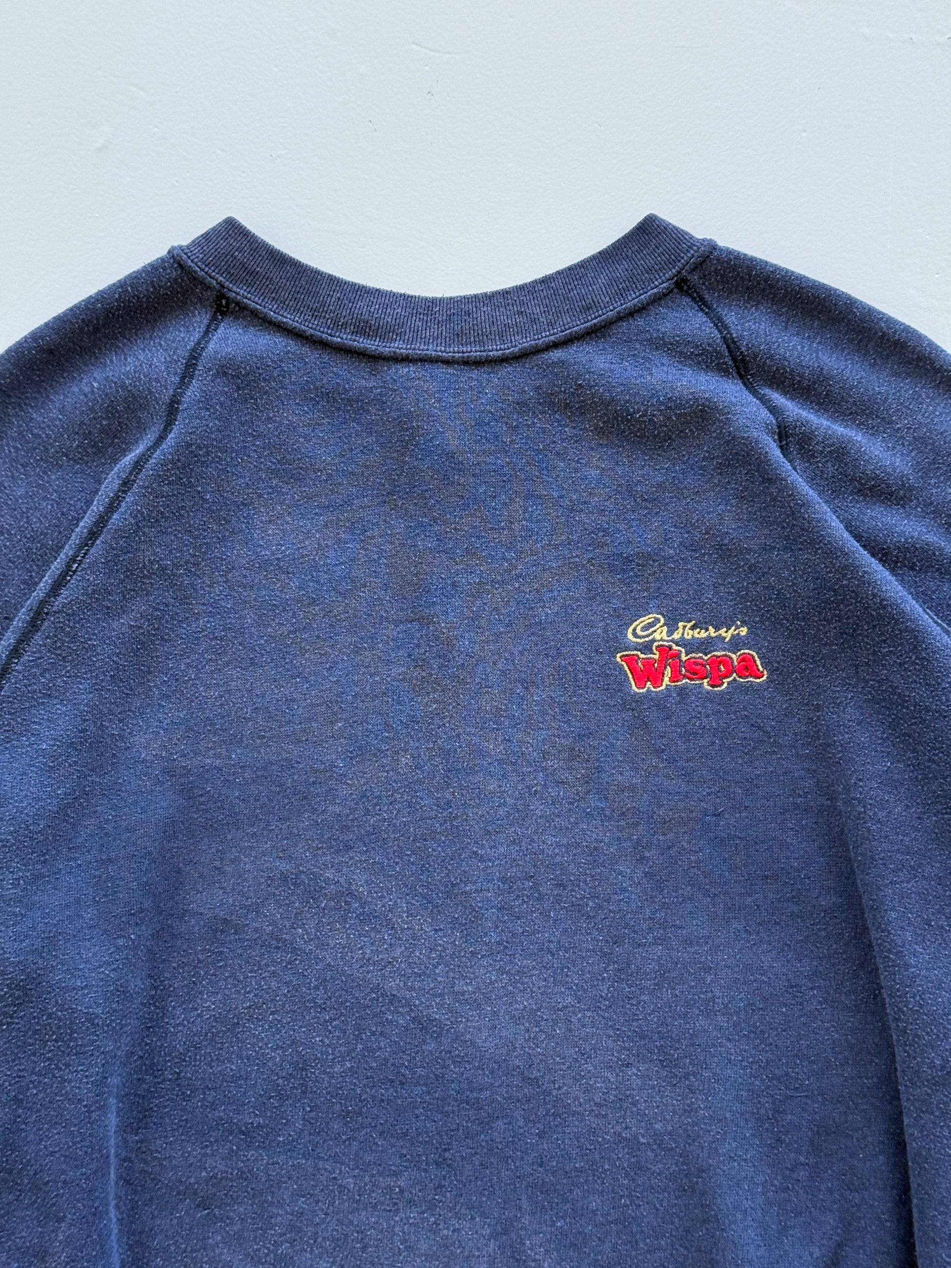 Navy Blue Cadbury Wispa 90's Vintage Graphic Sweatshirt Jumper - Medium