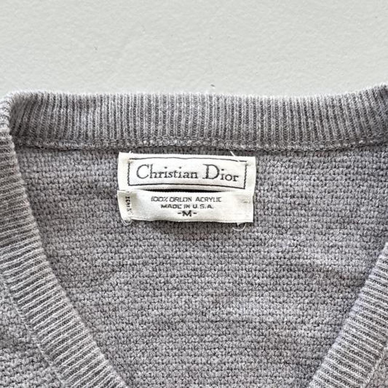 Grey Christian Dior Vintage 90s Sweatshirt - Women’s 8-10 Medium