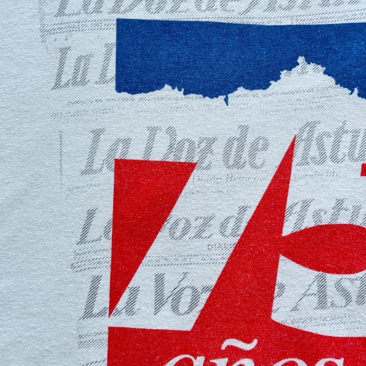 White French 75 Year Anniversary Vintage 90's T-shirt - XL