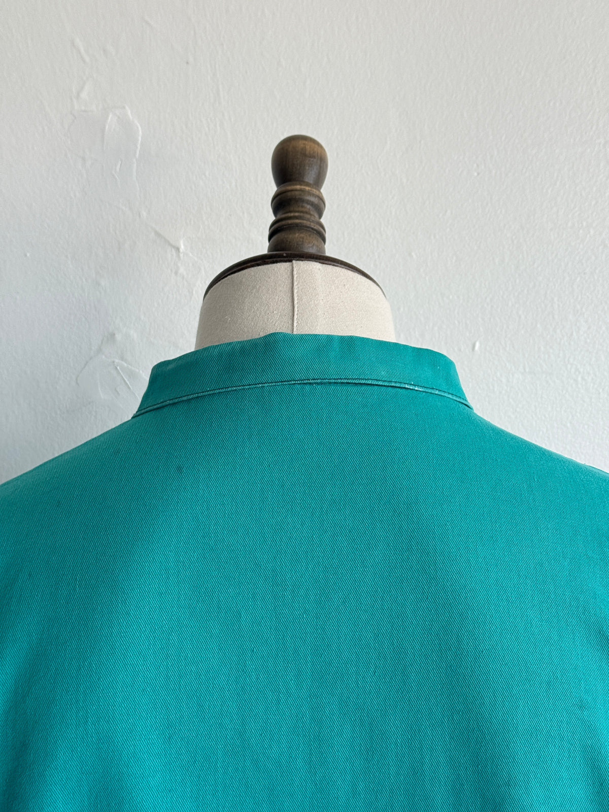 Turquoise French 1970's Vintage Workwear Chore Jacket CH485 - Medium