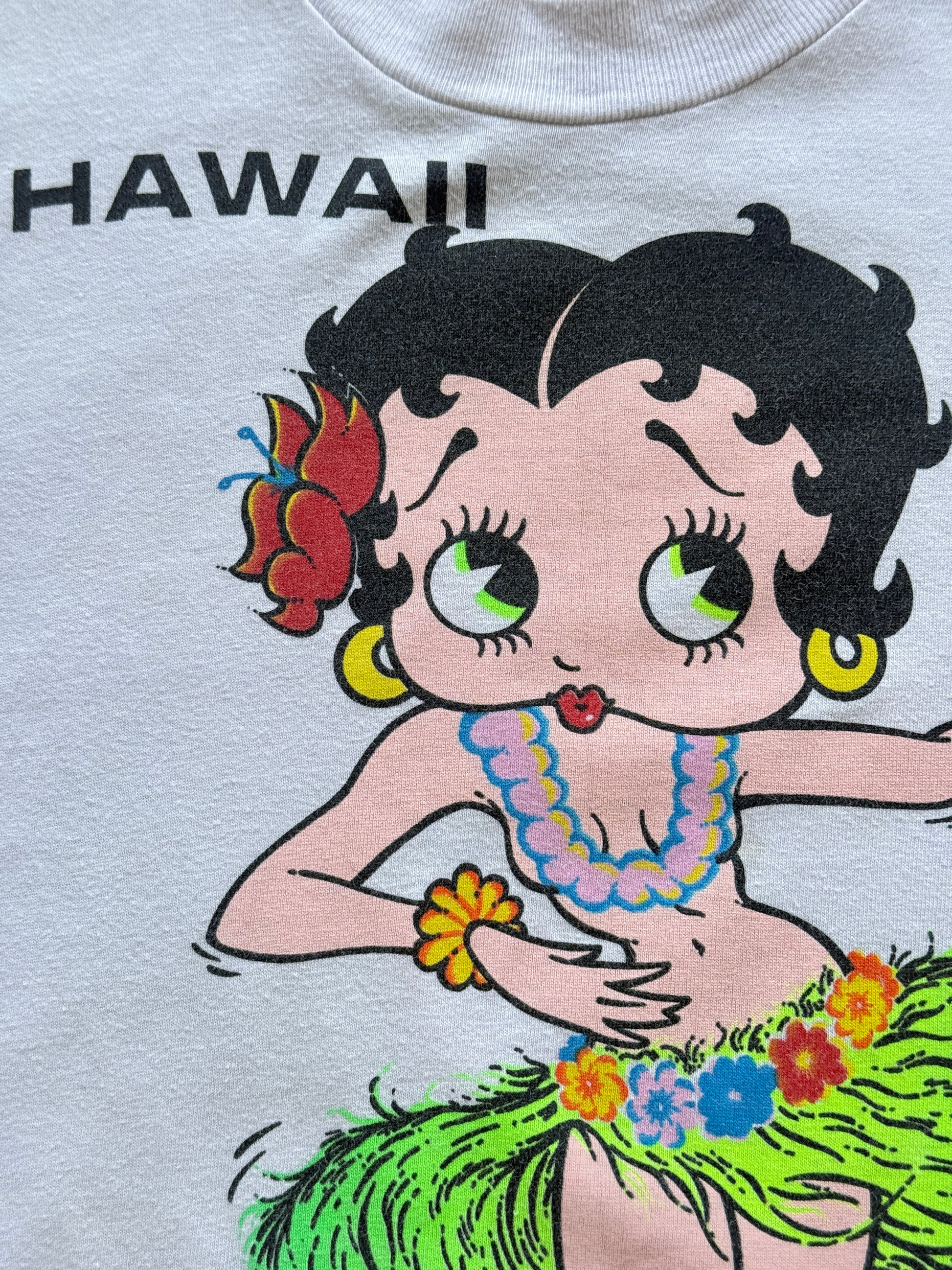 White Betty Boop 90's Vintage Graphic Single Stitch Tourist T-Shirt - Medium