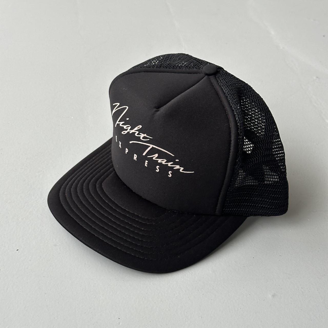Black Night Train Express Vintage Foam and Mesh SnapBack Trucker Cap