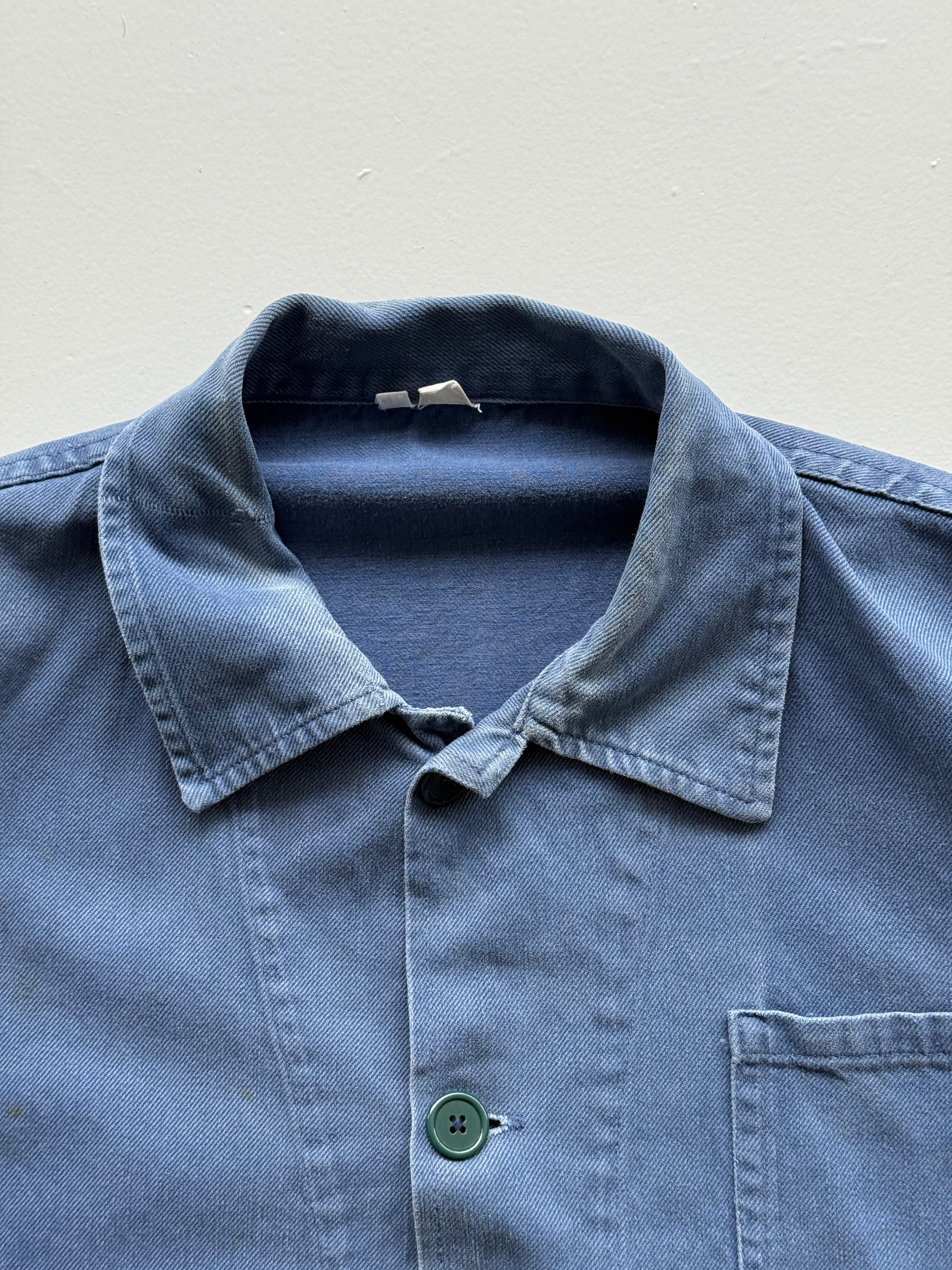 Blue French Chore Jacket 80's Vintage Workwear CH223 - Womens Small