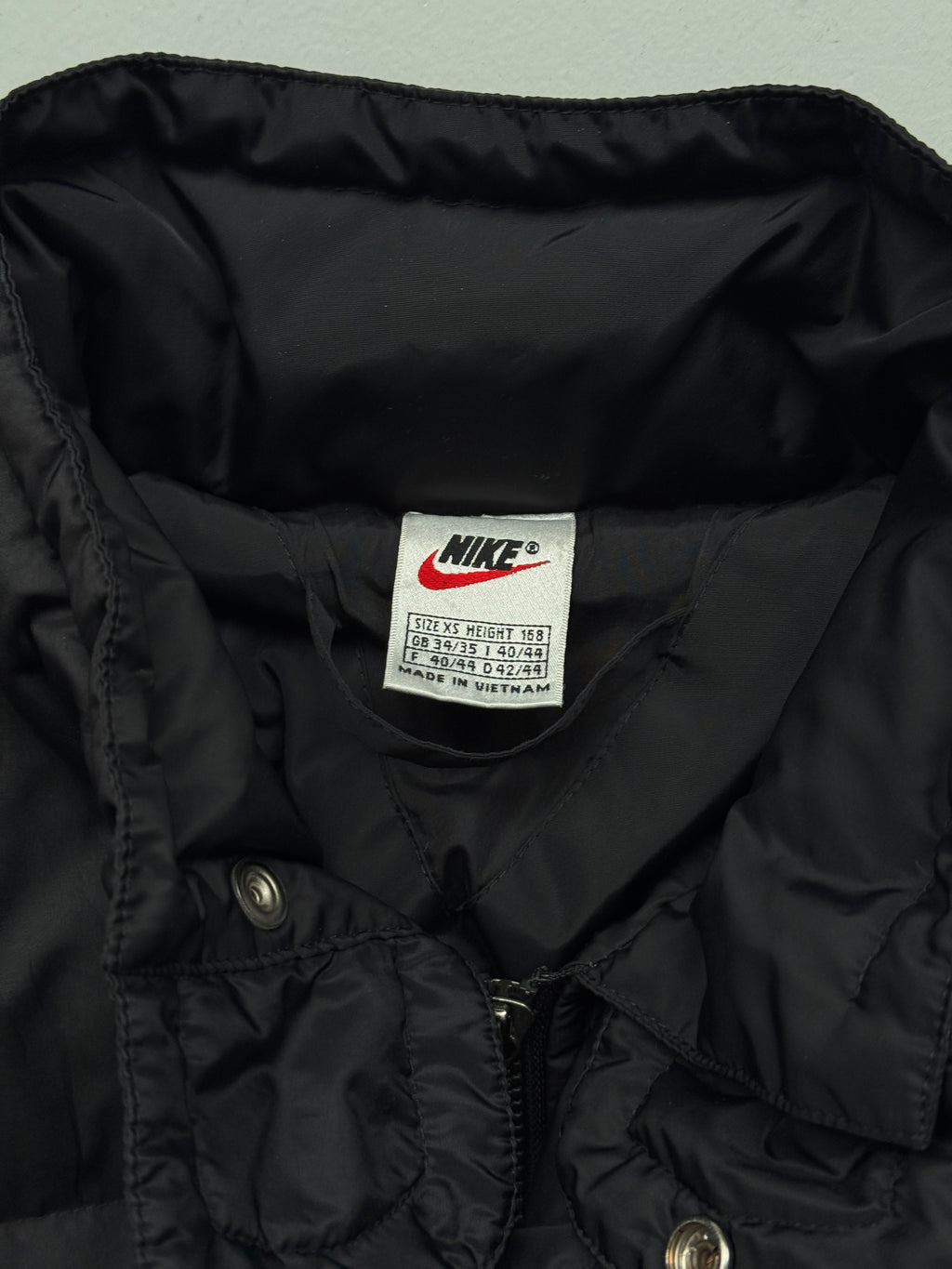 Black Nike  90's Vintage Padded Puffer Jacket Big Swoosh - XS/Small