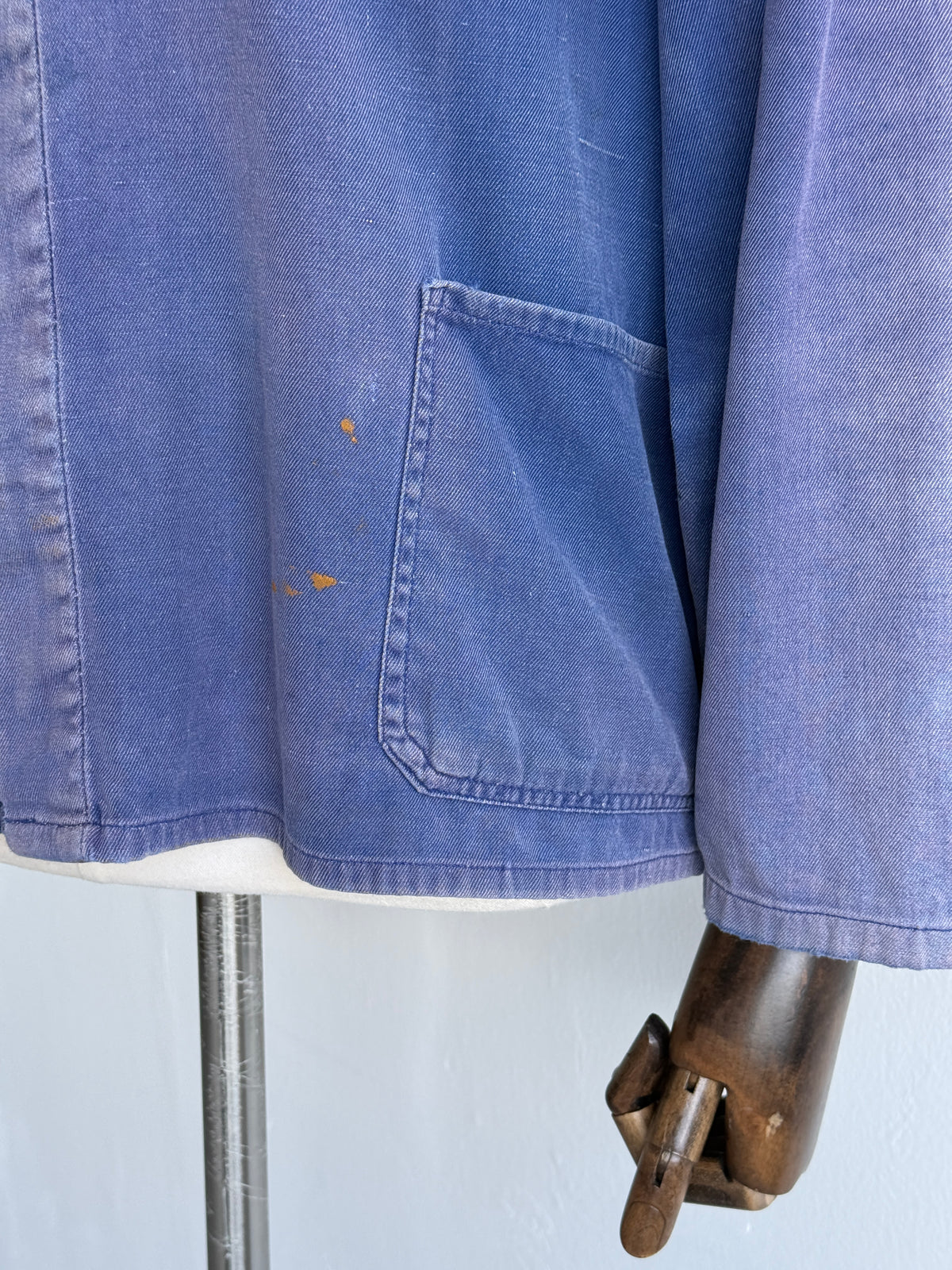 Faded Blue 1950/60's French Vintage Workwear Chore Jacket CH481 - Small