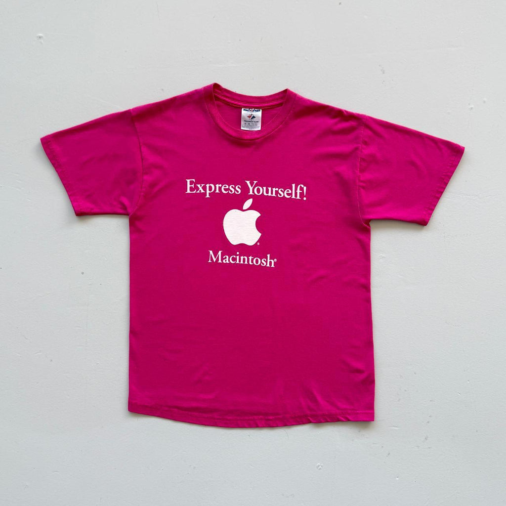 Pink Apple Computer 00s Vintage Macintosh Graphic T-Shirt - Small