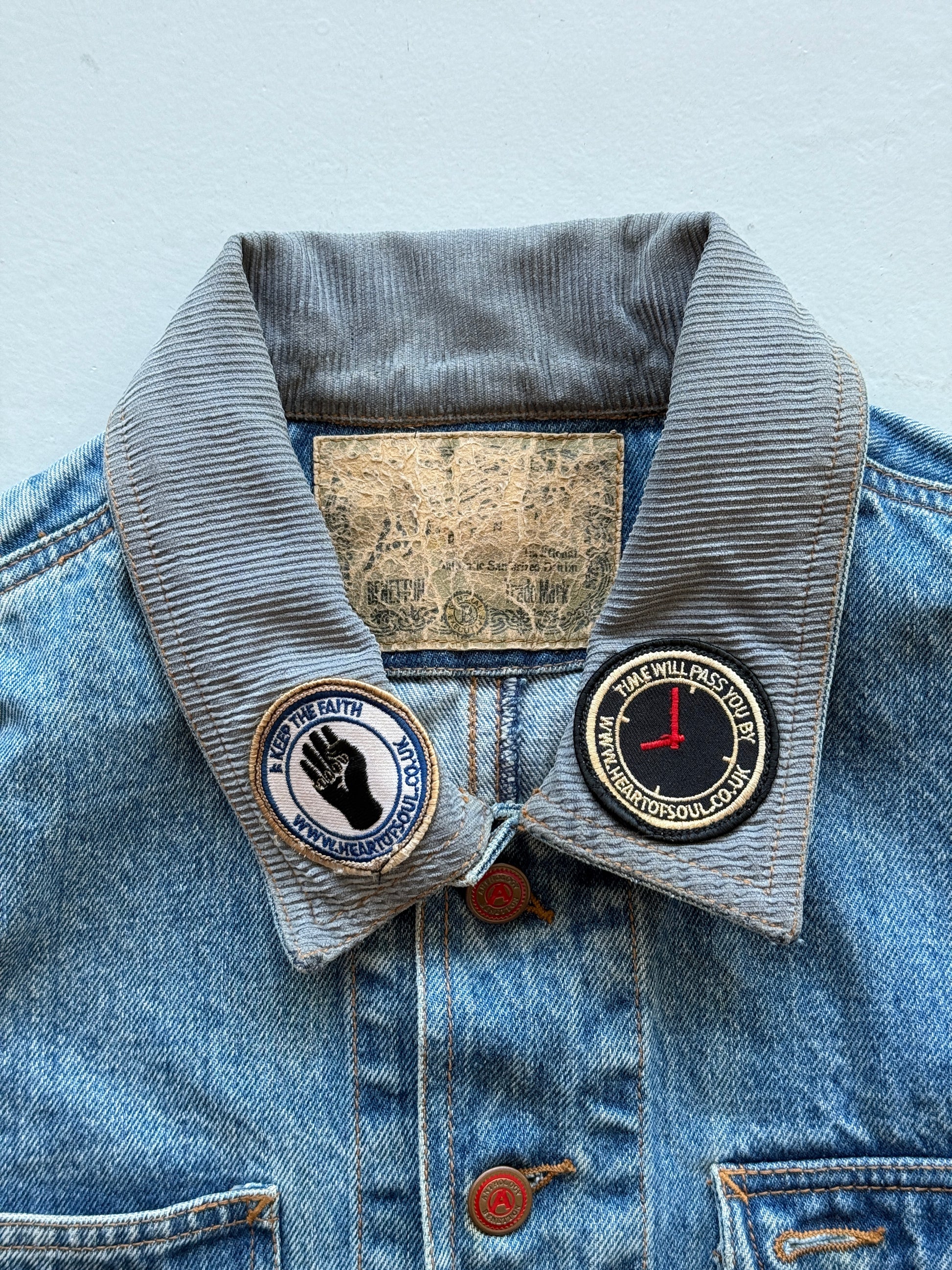 Blue Northern Soul 90's Vintage Denim Jacket - Small