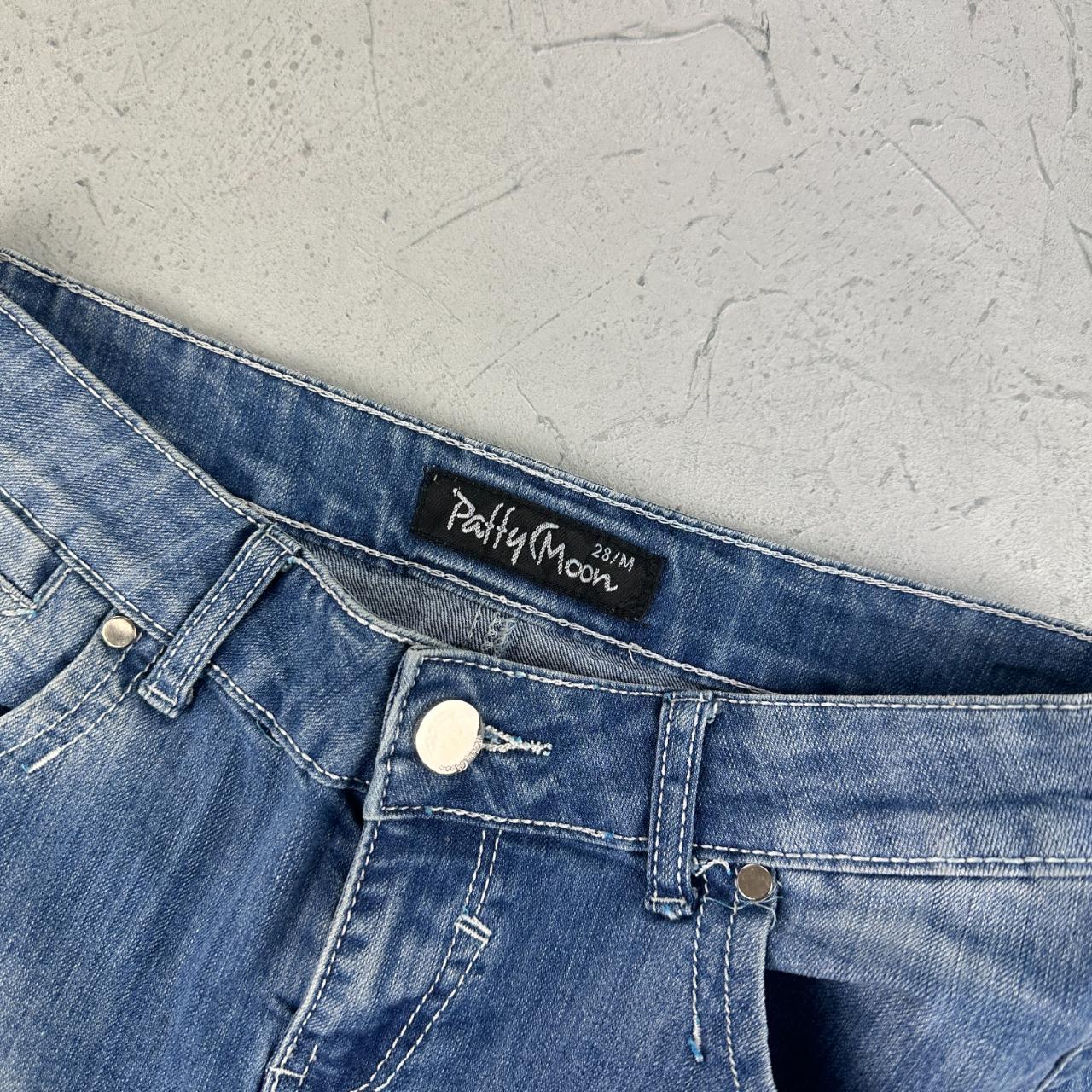Womens Patty Moon Y2K Denim Mini Skirt - 28” x 12” Small Size 8