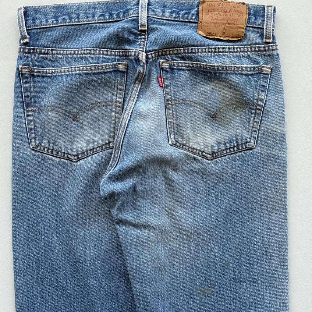 Blue Levi's Denim 501 90's Vintage Jeans - 31” x 32”