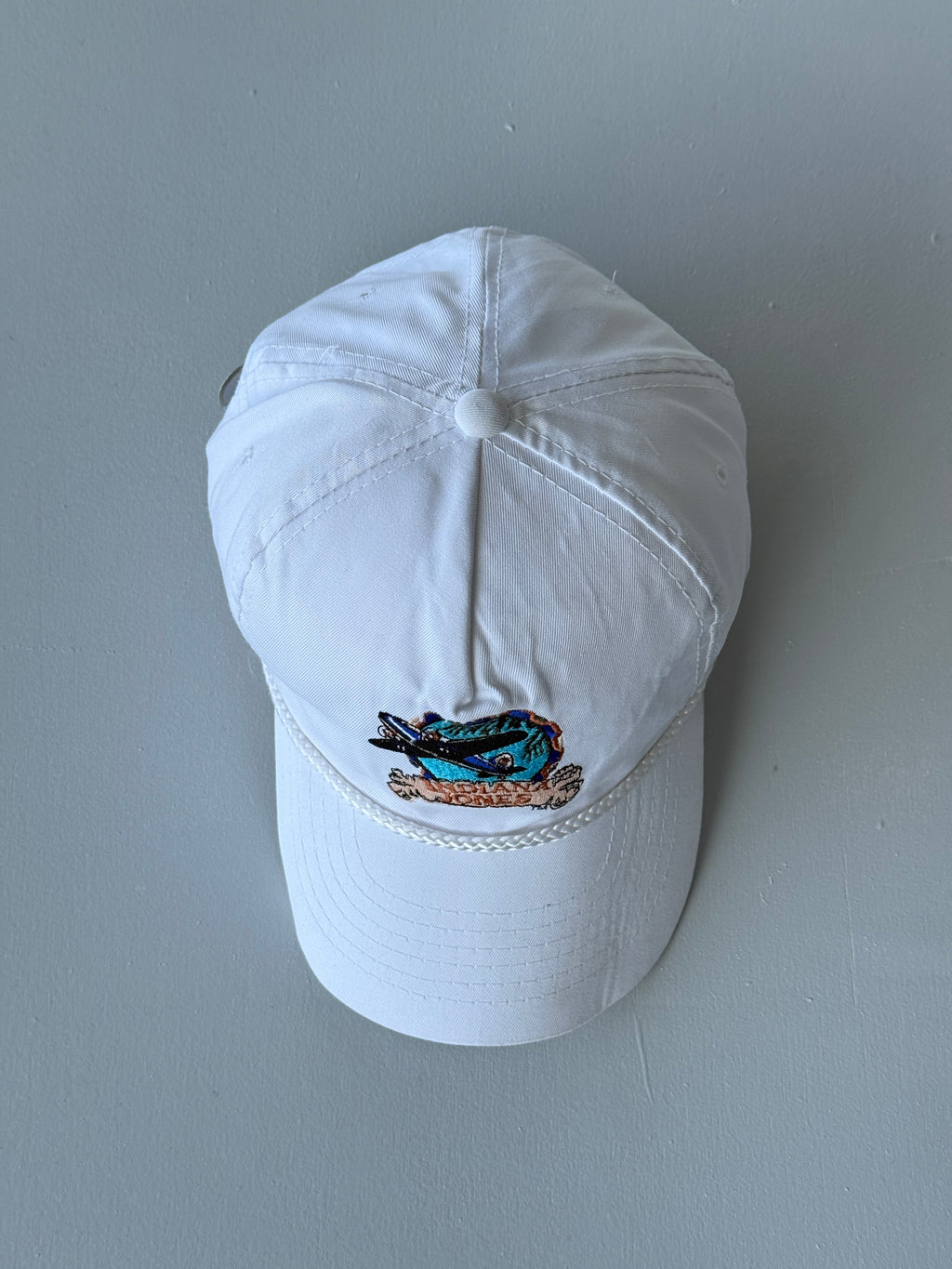 White Indiana Jones 90's Vintage Strapback Cap