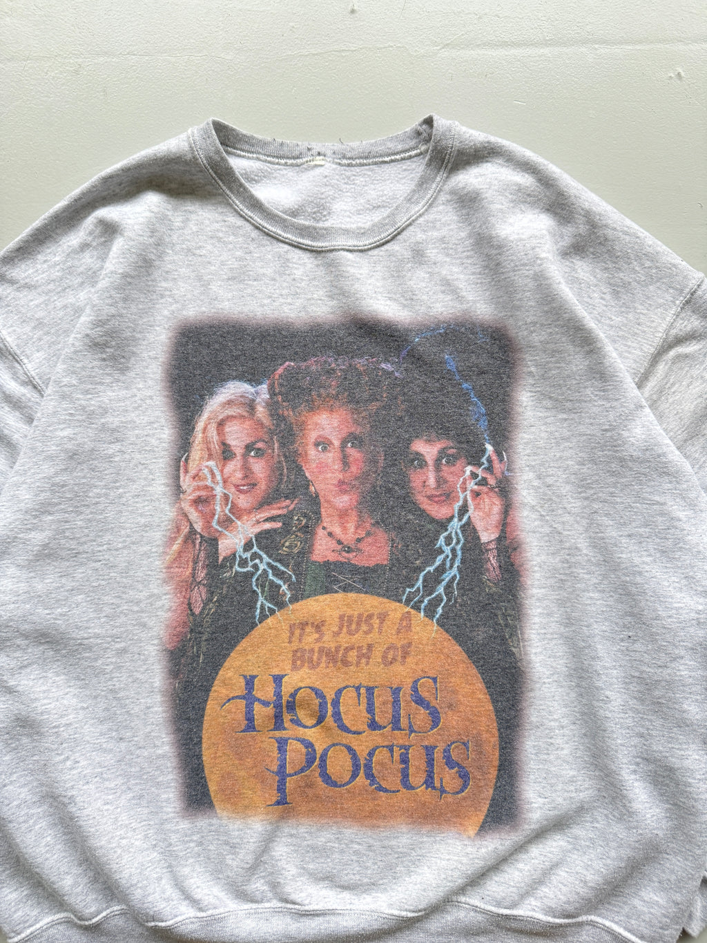 Grey Hocus Pocus 90's Vintage Movie Graphic Sweatshirt Jumper - XL