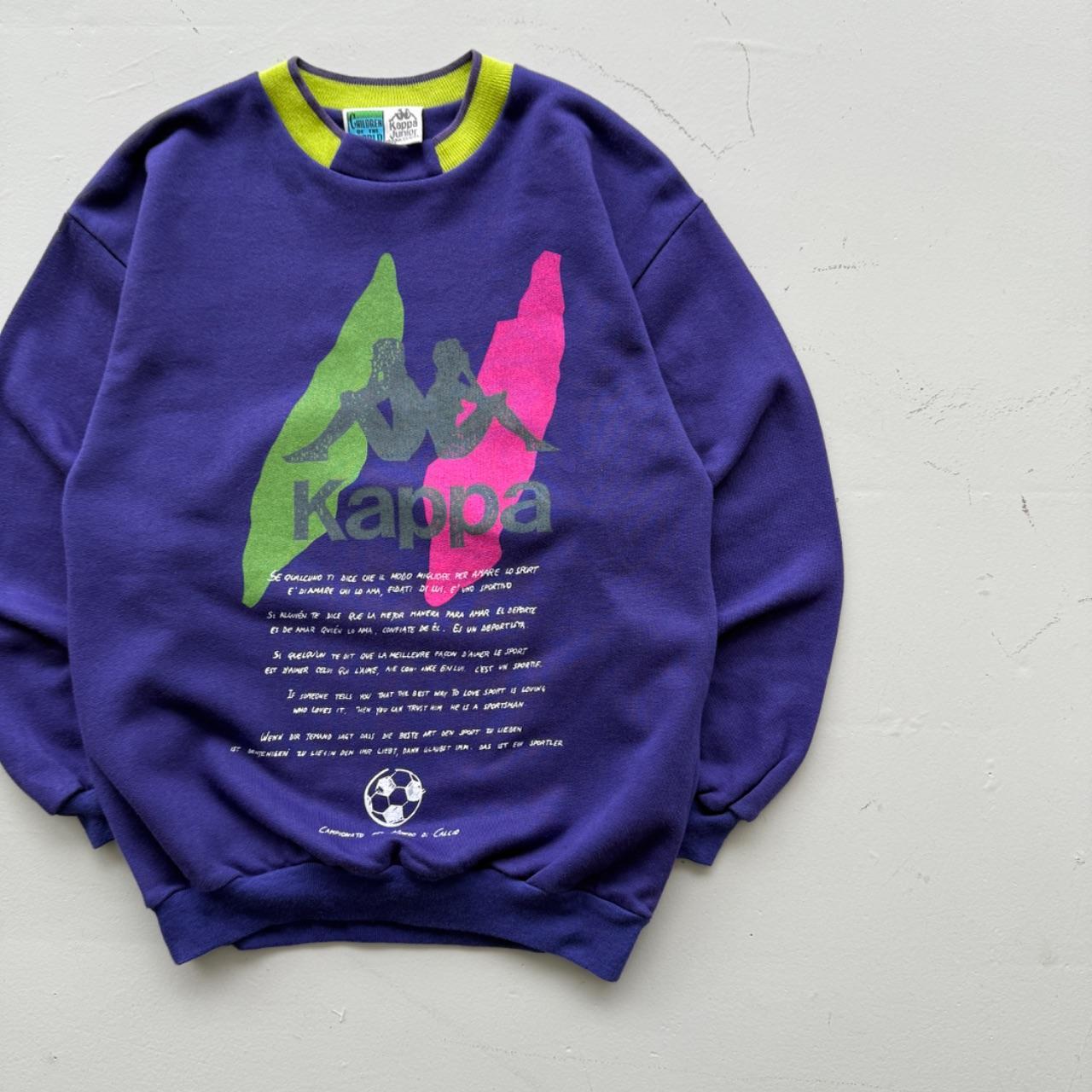 Purple Kappa 90's Deadstock Graphic Sweatshirt - Kids 6-8