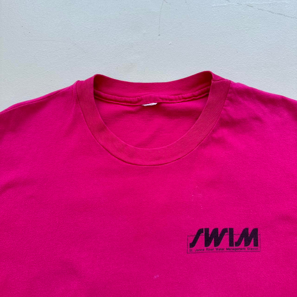 Indian River Lagoon 90s Vintage Pink T-shirt - Large