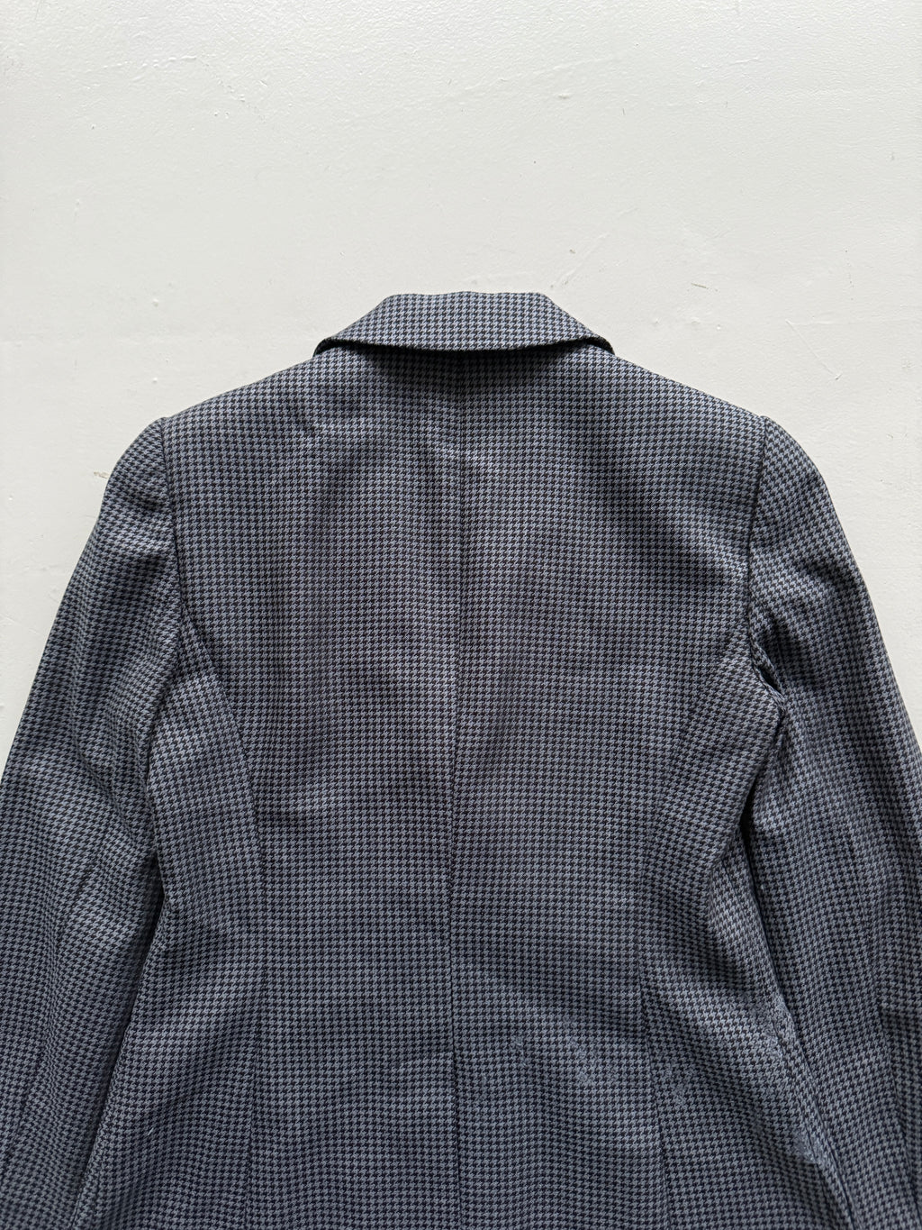 Navy Blue Emporio Armani 90's Vintage Check Blazer - UK 10