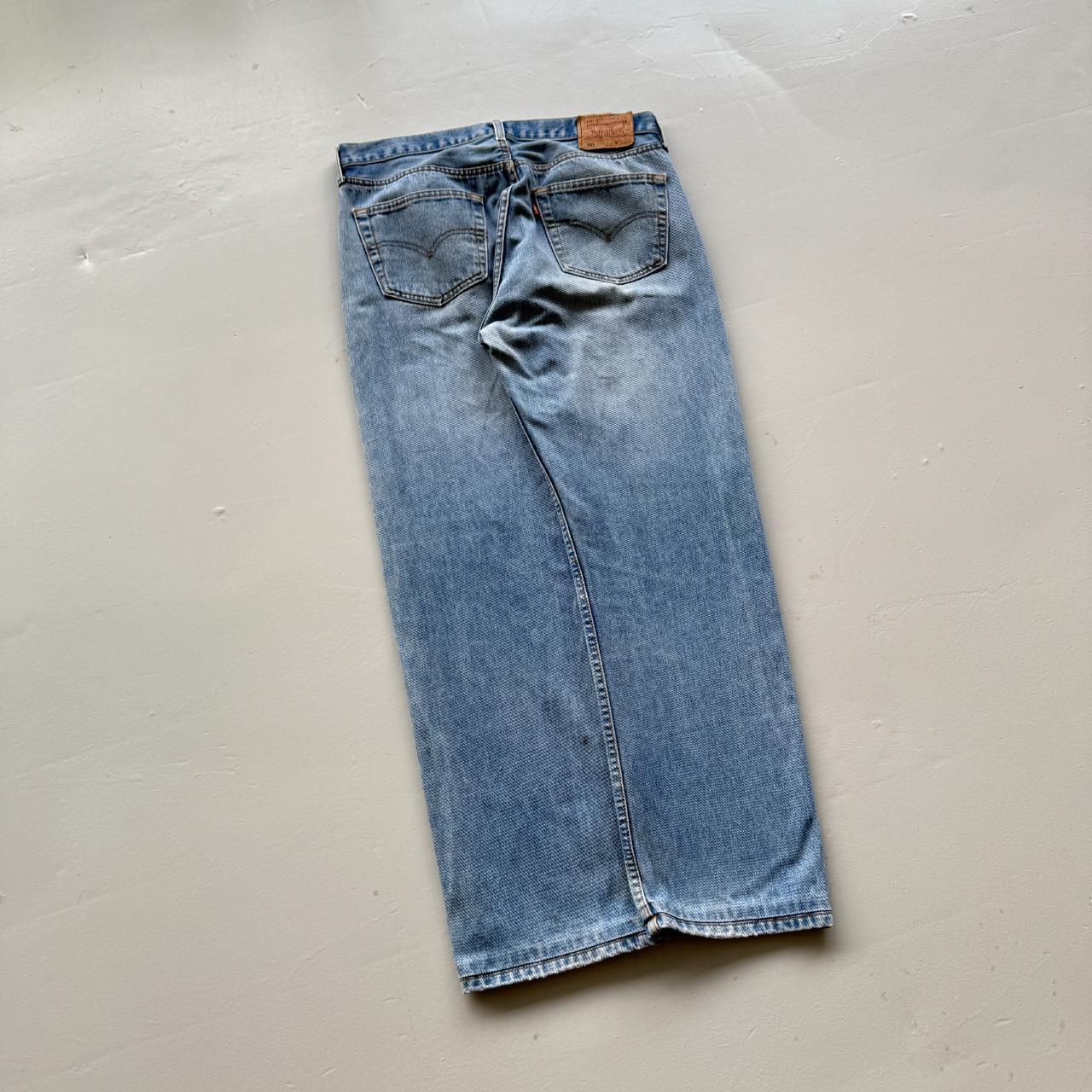 Blue Levi's 501 Denim Straight Leg 90's Vintage Jeans - 34” x 30”