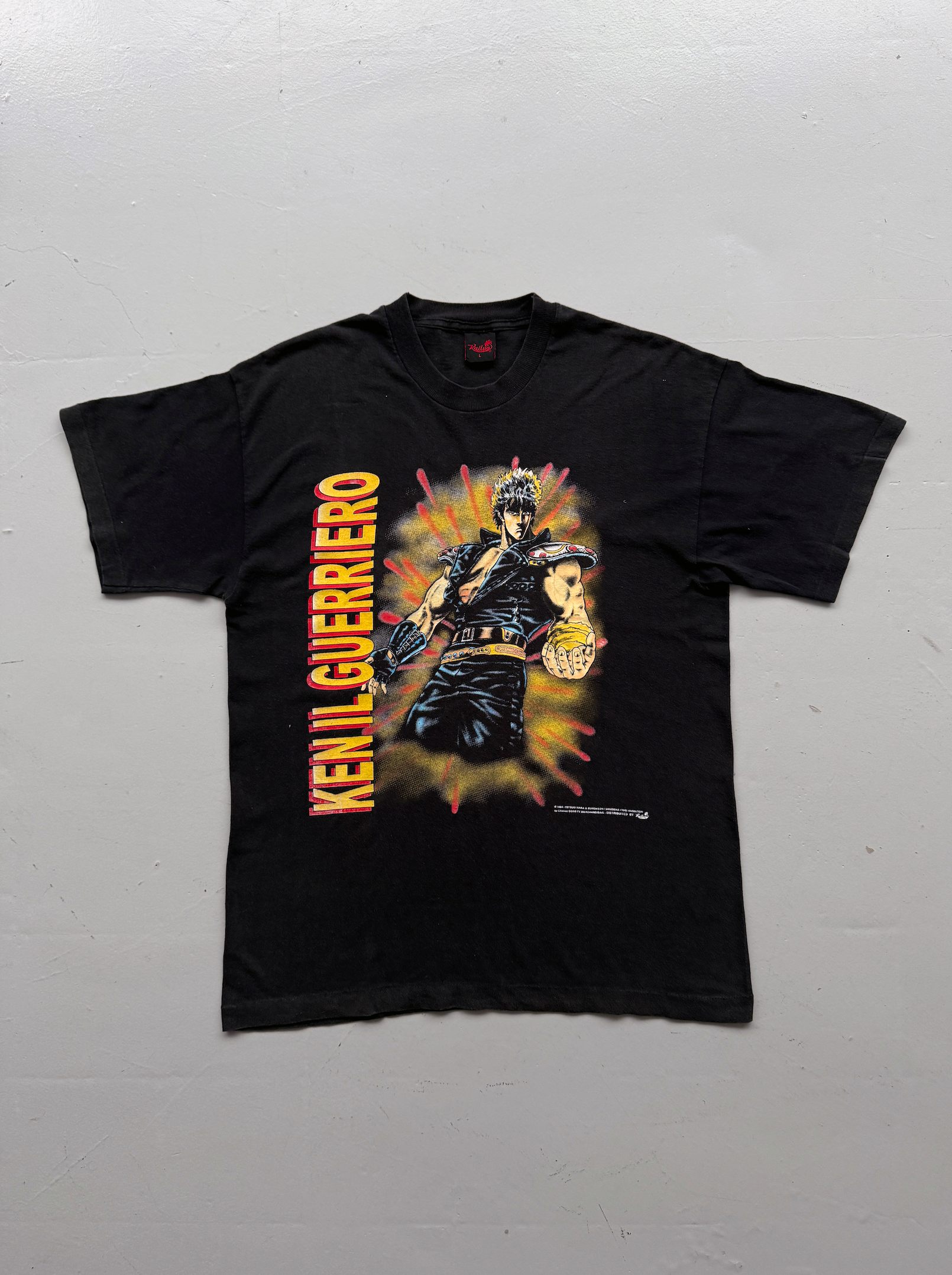 Vintage Black The Fist Of The North Star 1984 Anime Shirt - Medium/Large