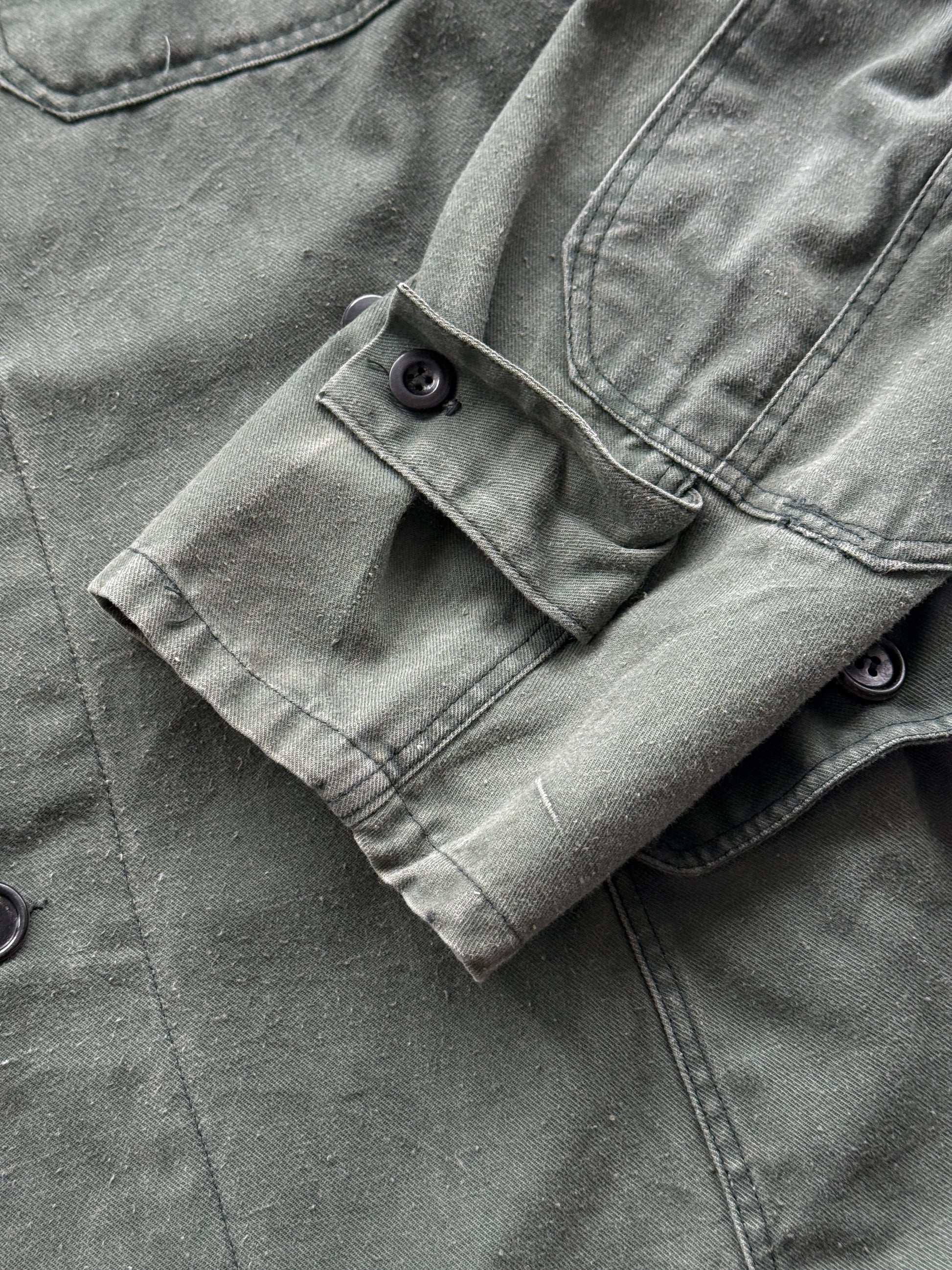 Green Chore Jacket 80's Vintage Military / French Workwear CH137 - Small