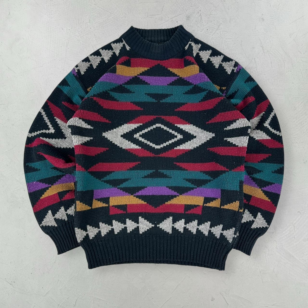 Navajo 90's Knitted Sweatshirt - Small