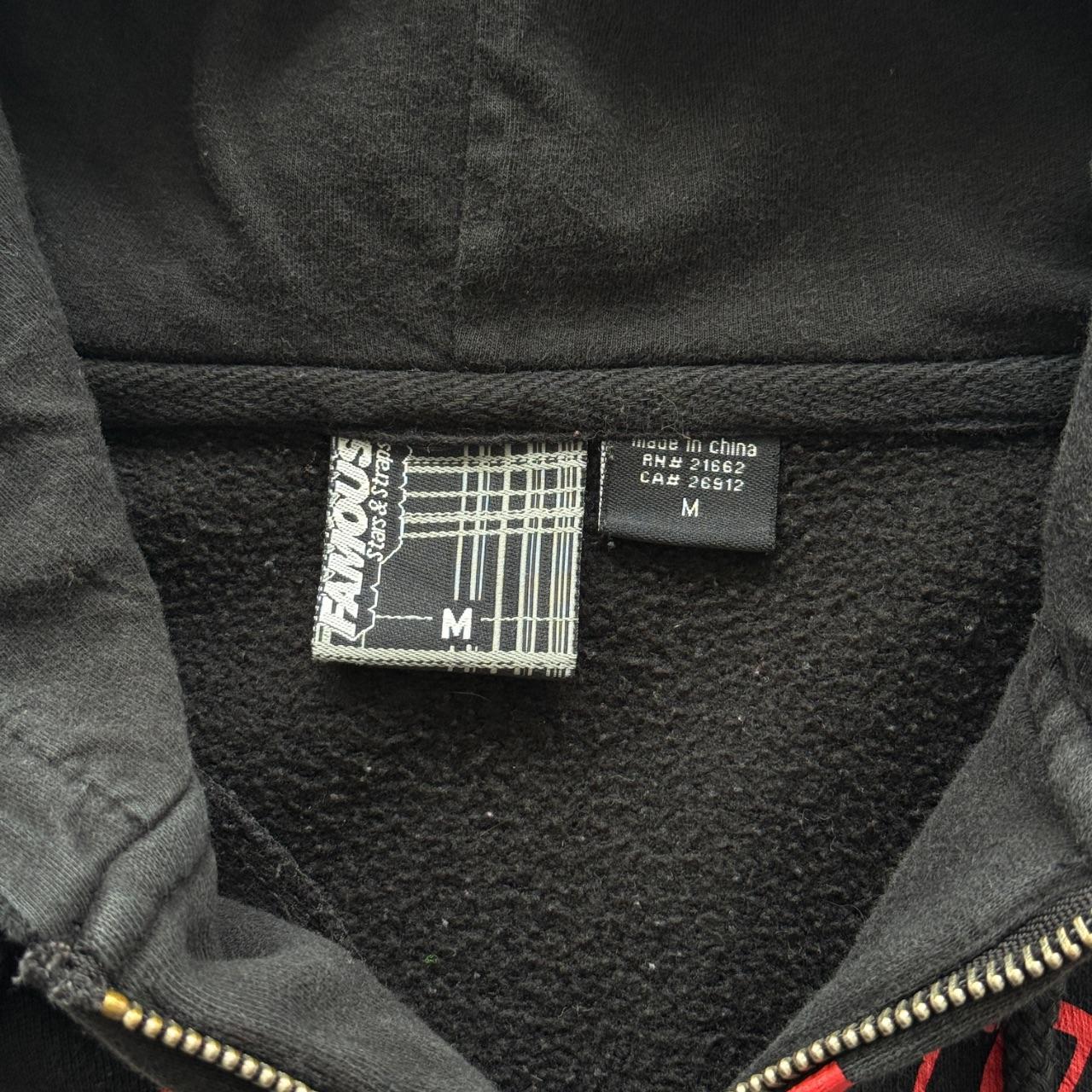 Black Famous Stars and Straps Y2K Vintage Graphic Hoodie - Large