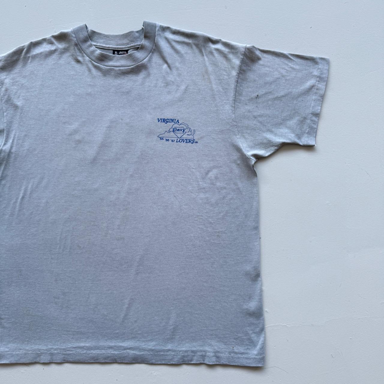 Blue Grey Overdyed Chevy Lovers 90's Graphic Vintage T-shirt - XL