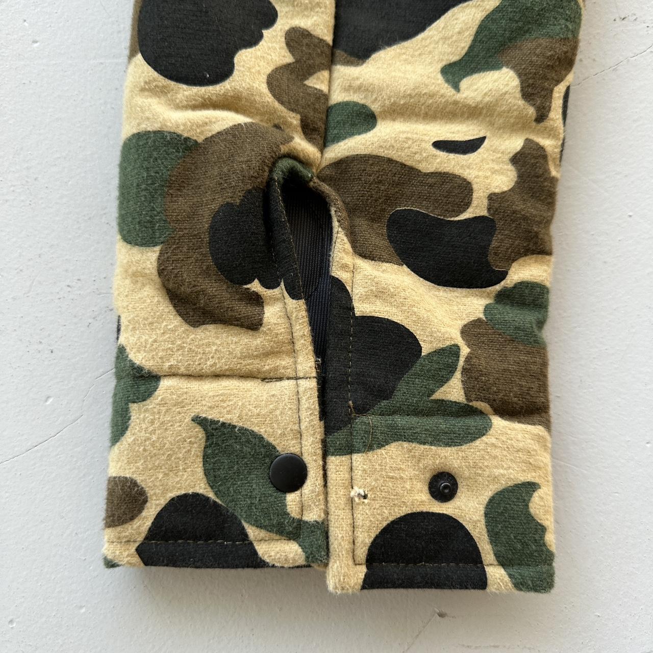 Felt Padded Camo Military 1970s/80s Overshirt - Small