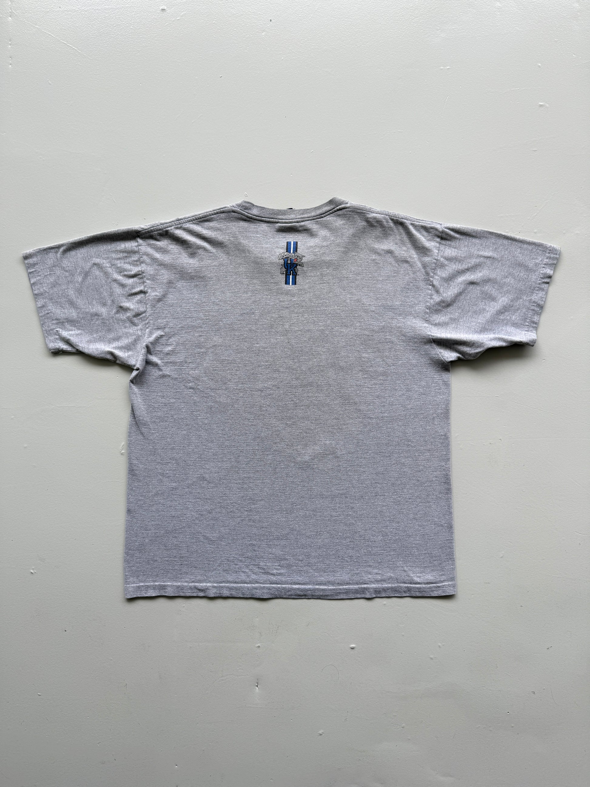 Grey Wildcats Kentucky 00's Vintage Collage Basketball T-Shirt - XL