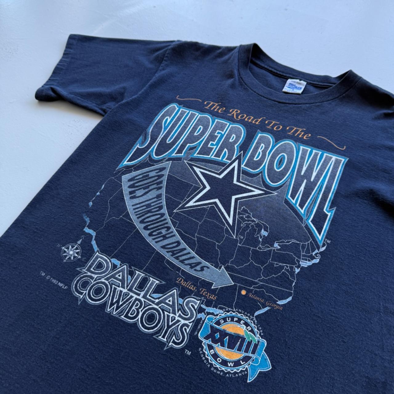 Navy Dallas Cowboys 90s Vintage Graphic T-Shirt - Medium
