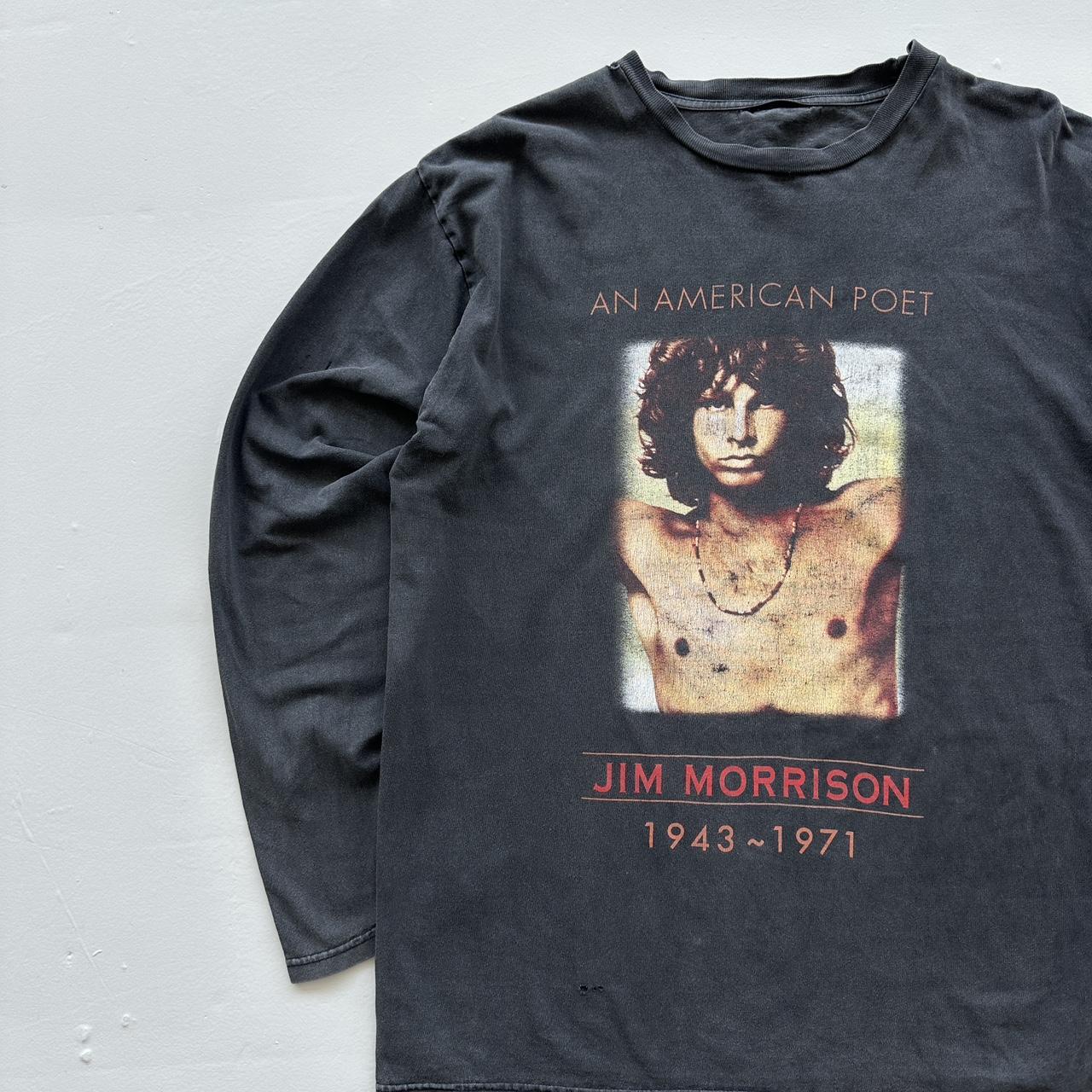 Black Vintage Jim Morrison The Doors 90s Long Sleeve T-shirt - Large