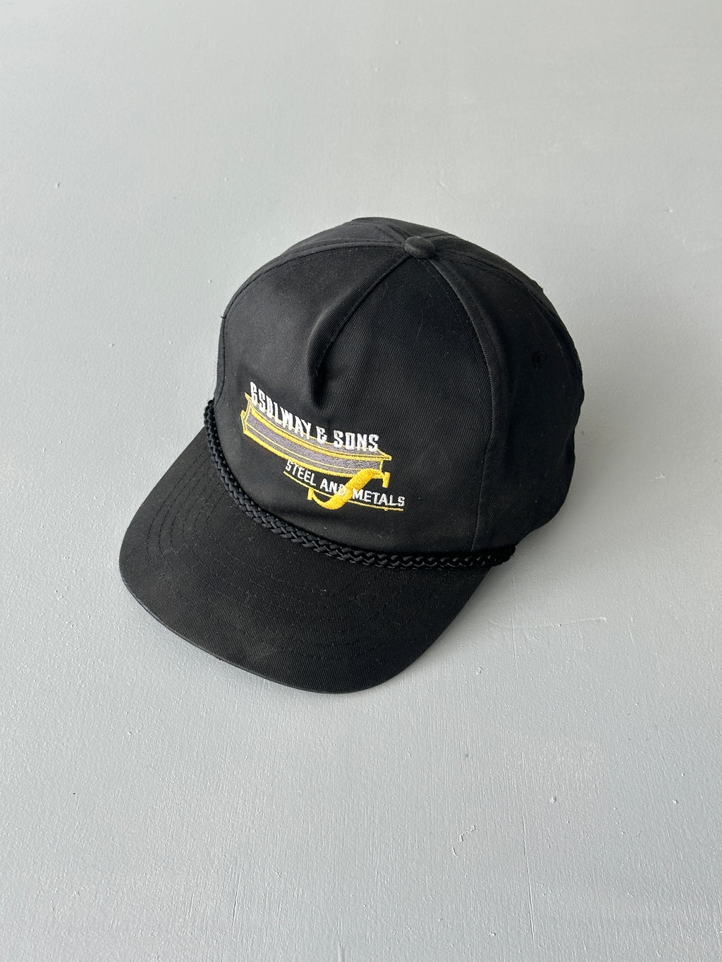 Black Steel and Metal 90's Vintage SnapBack Trucker Cap