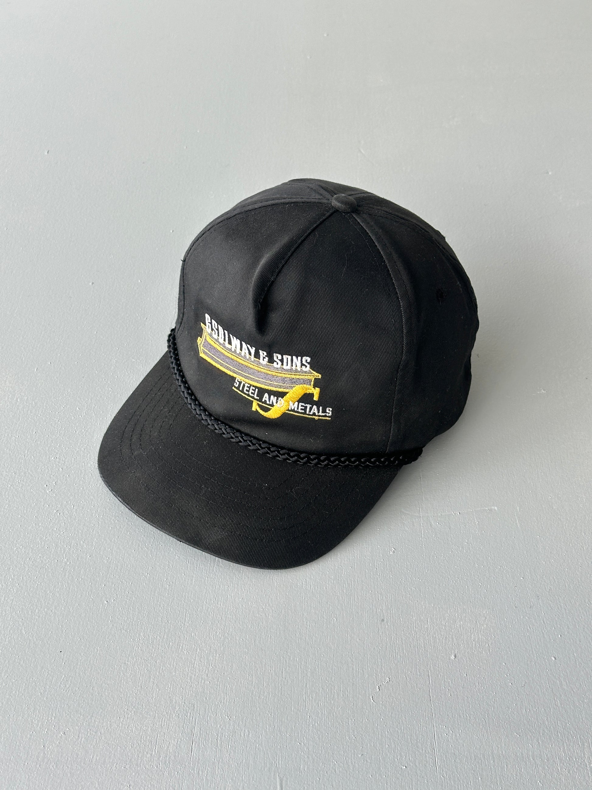 Black Steel and Metal 90's Vintage SnapBack Trucker Cap
